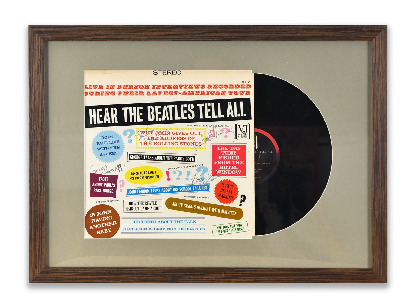 THE BEATLES - Signed Hear the Beatles Tell All Album Display (1 of 1)
