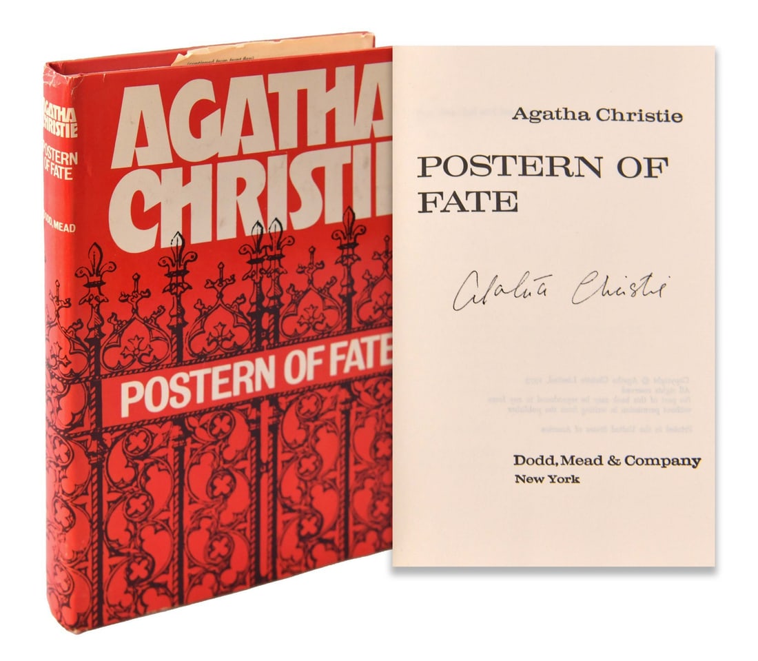 Agatha Christie (1890-1976), Signed Postern of Fate: AGATHA CHRISTIE (1890-1976), SIGNED POSTERN OF FATE Provenance and Authenticity: Agatha Christie (1890-1976), Signed Postern of Fate is presented as a signed music memorabilia lot supported by the