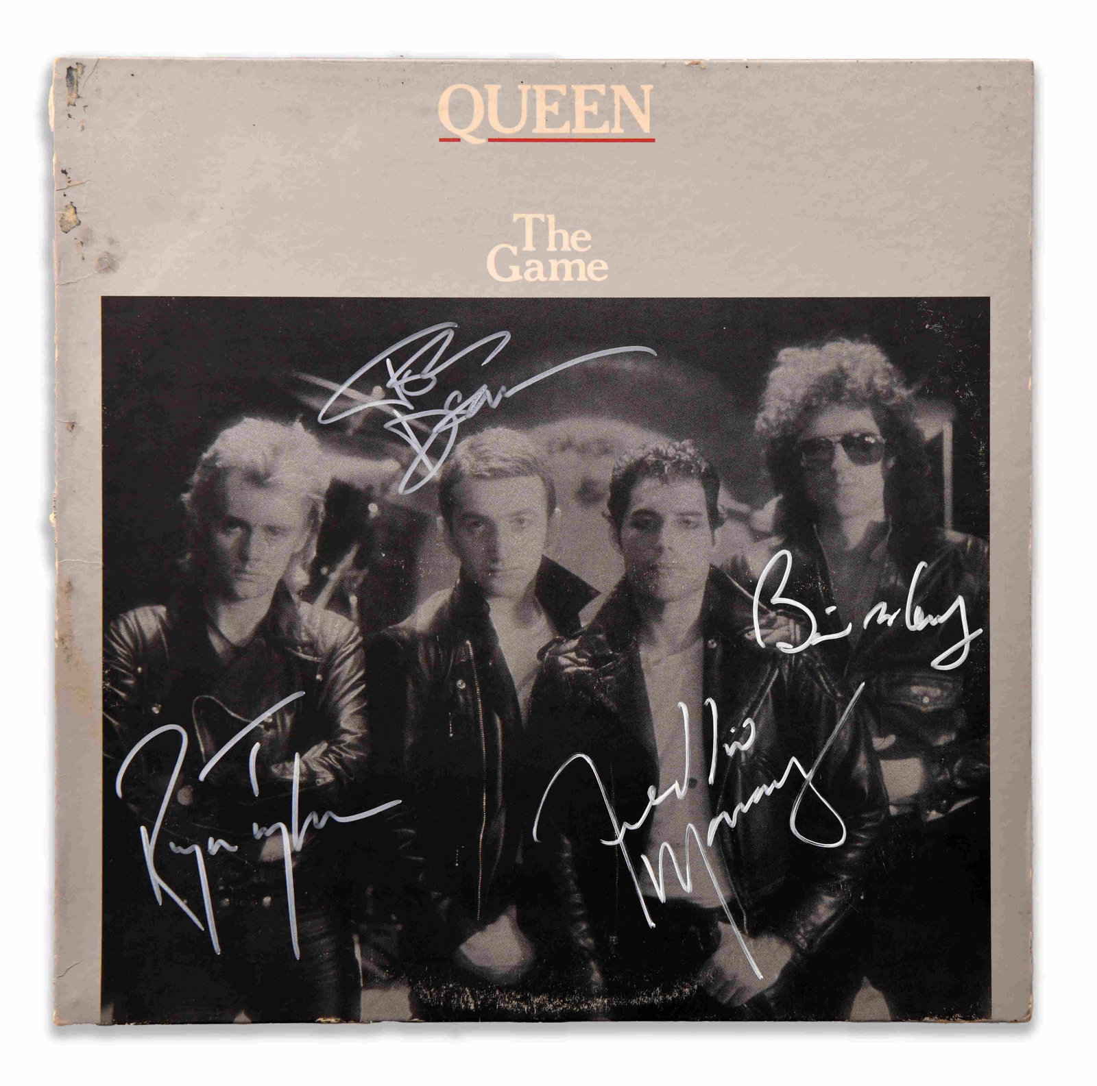 Queen fully signed The Game LP: QUEEN FULLY SIGNED THE GAME LP Provenance and Authenticity: Queen fully signed The Game LP is presented as a signed music memorabilia lot supported by the available catalogue photographs and object