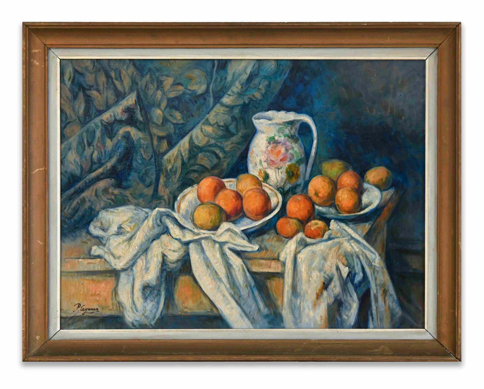 Paul Cezanne (1839-1906), Attributed to, Oil on Canvas: PAUL CEZANNE (1839-1906), ATTRIBUTED TO, OIL ON CANVAS Dimensions: Image size: 59.5 x 79.6 cm. All measured values are appro x imate. Outer frame size: 71.8 x 91.3 cm. All measured values are appro x 