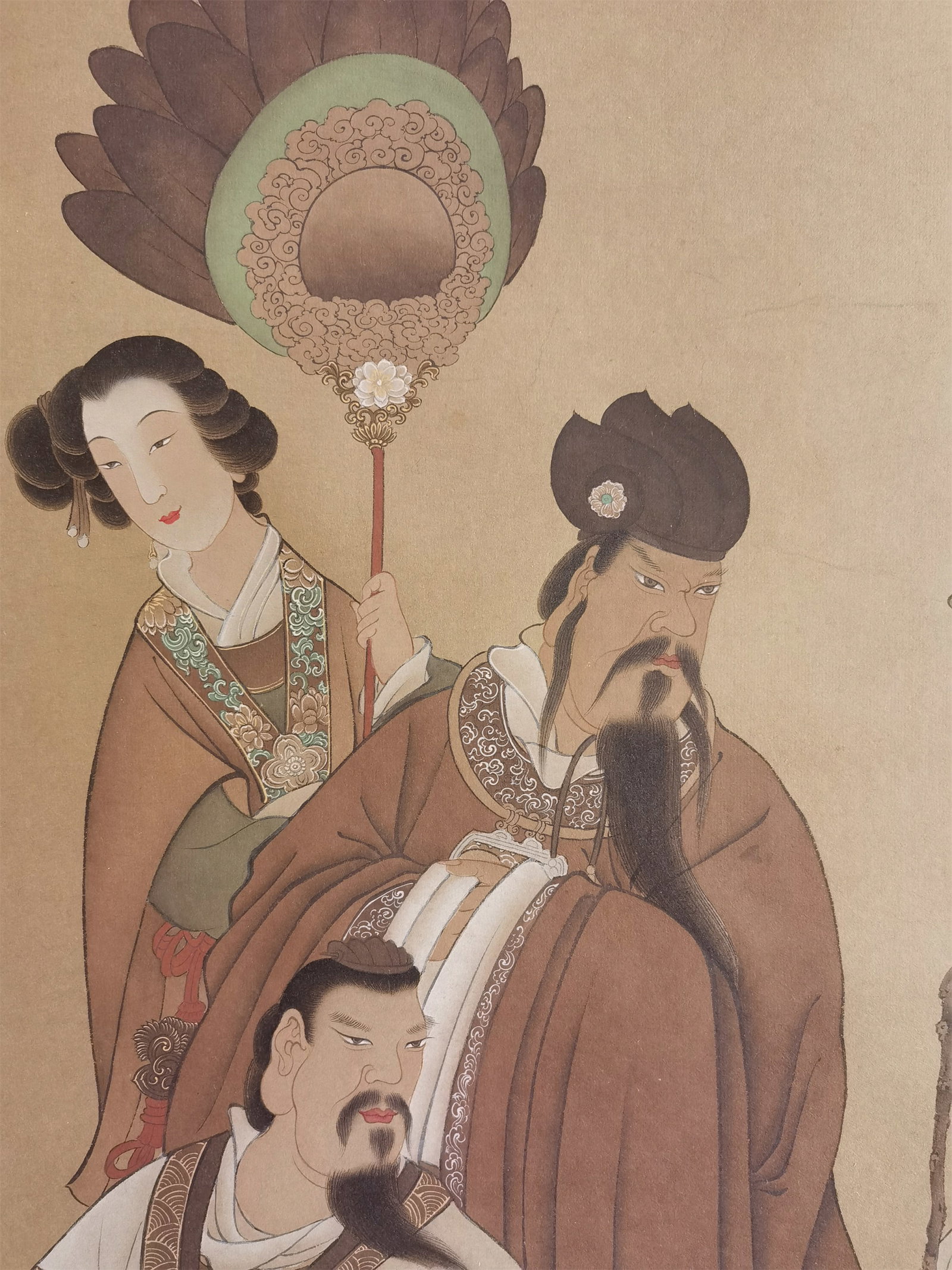 A Hanging Scroll Depicting Auspicious Figures - 3