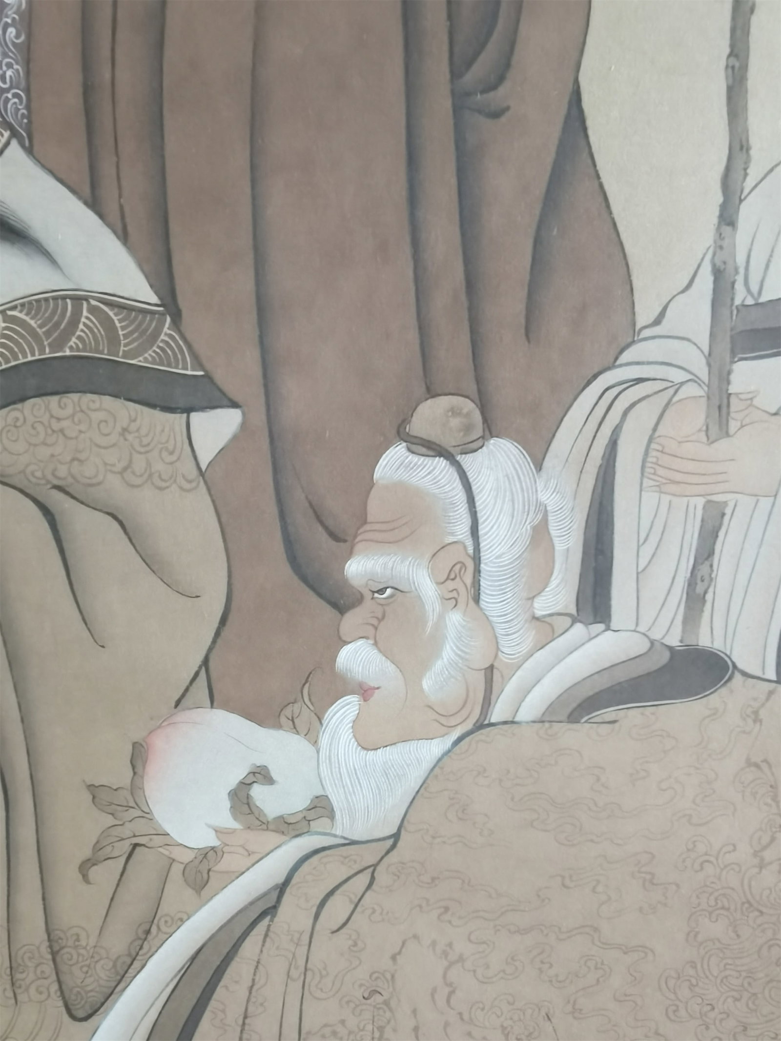 A Hanging Scroll Depicting Auspicious Figures - 6