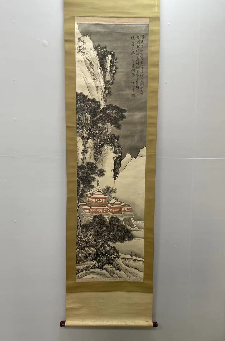 A Hanging Scroll Depicting Landscape - 8