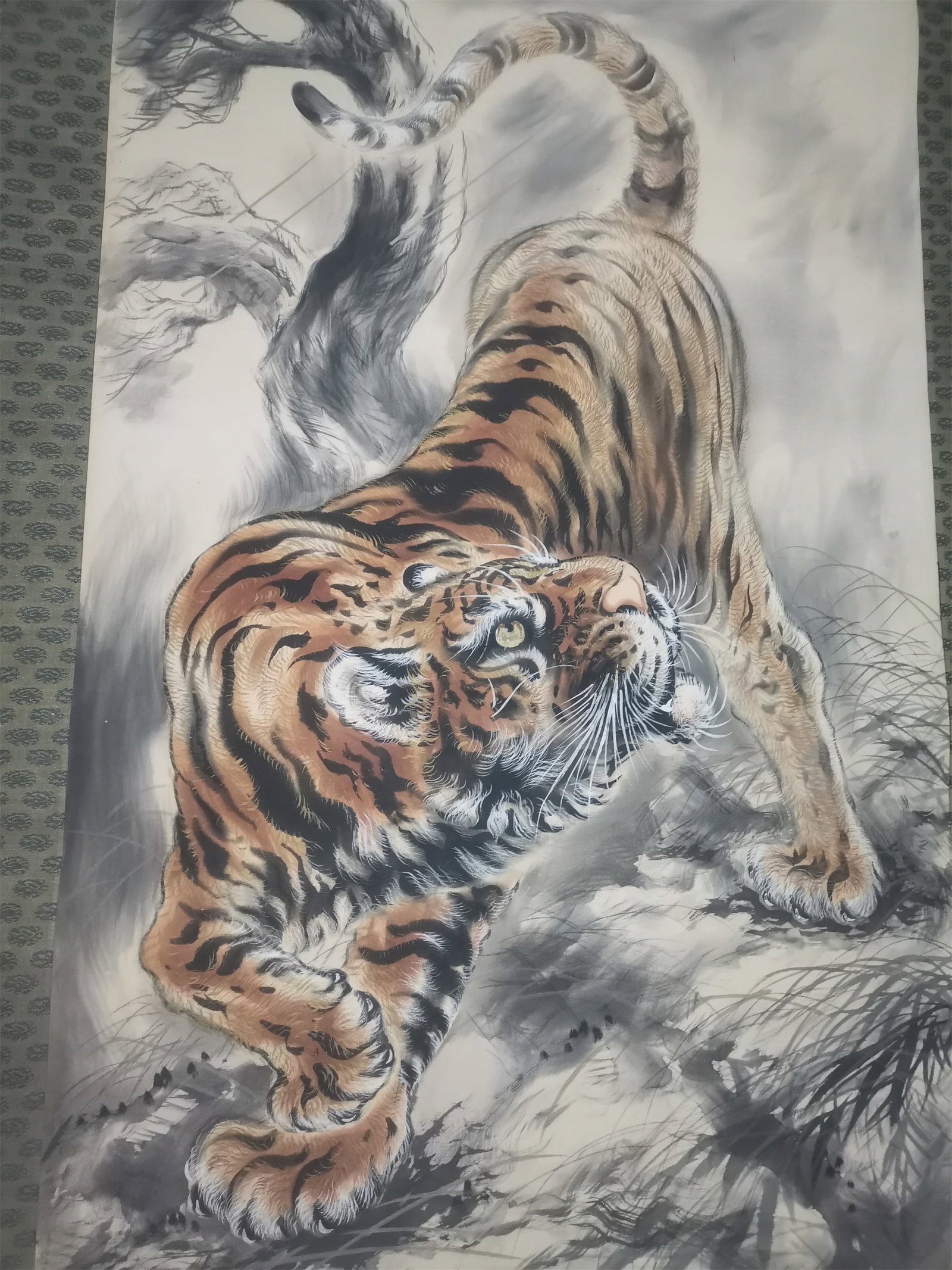 A Hanging Scroll Depicting Tiger - 8