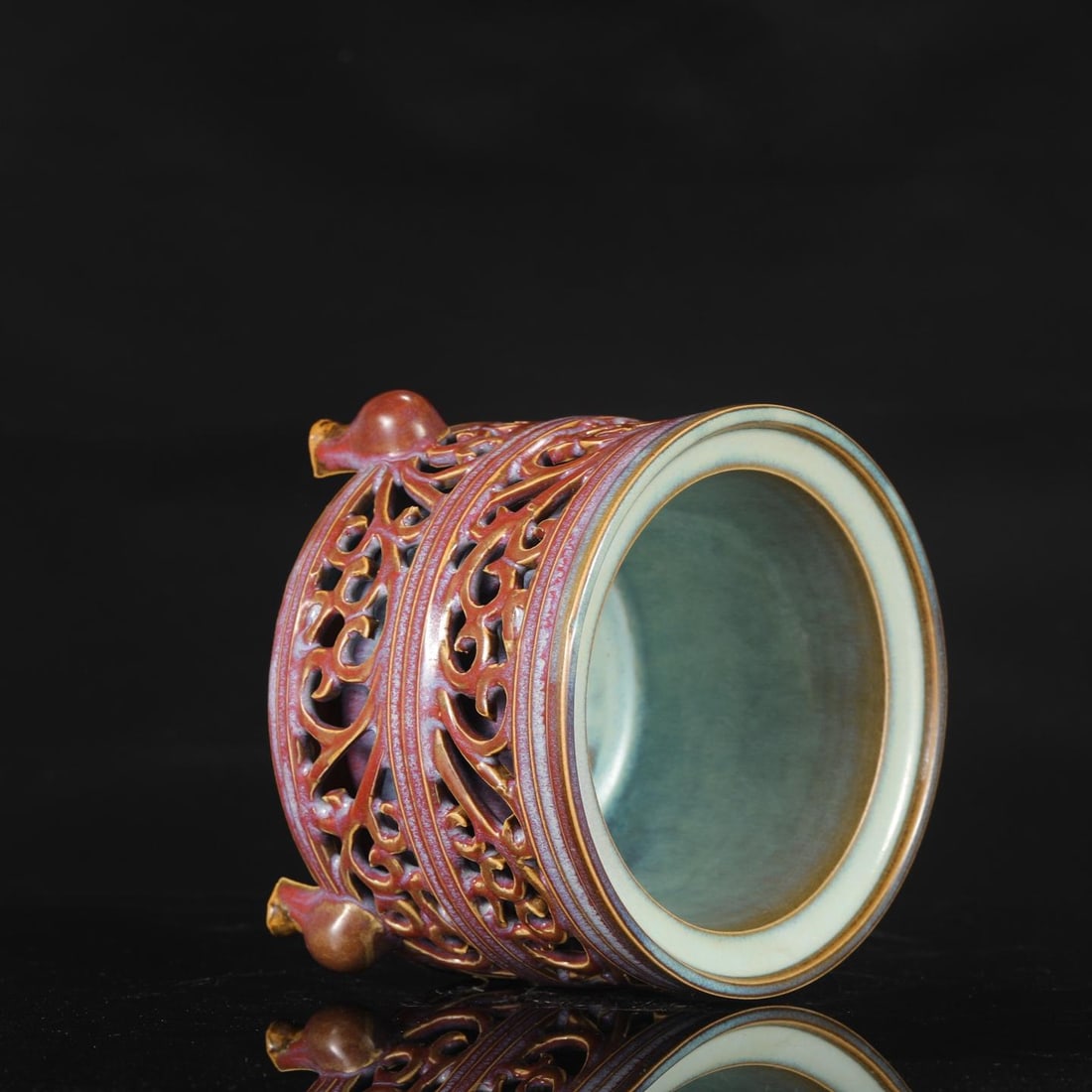 A Jun Ware Purple-Splashed Tripod Censer - 6