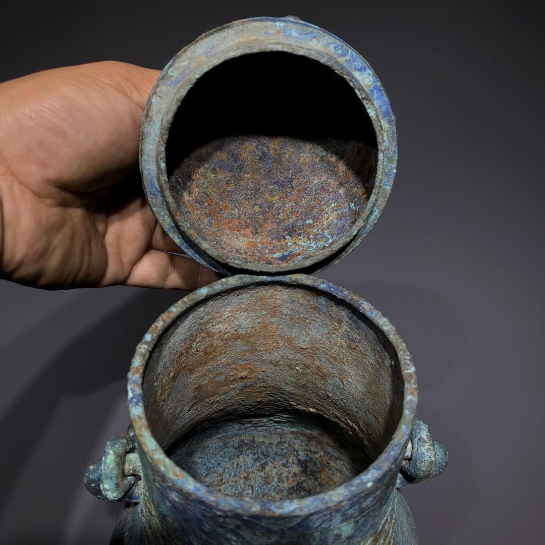A Bronze Handle Vessel - 8
