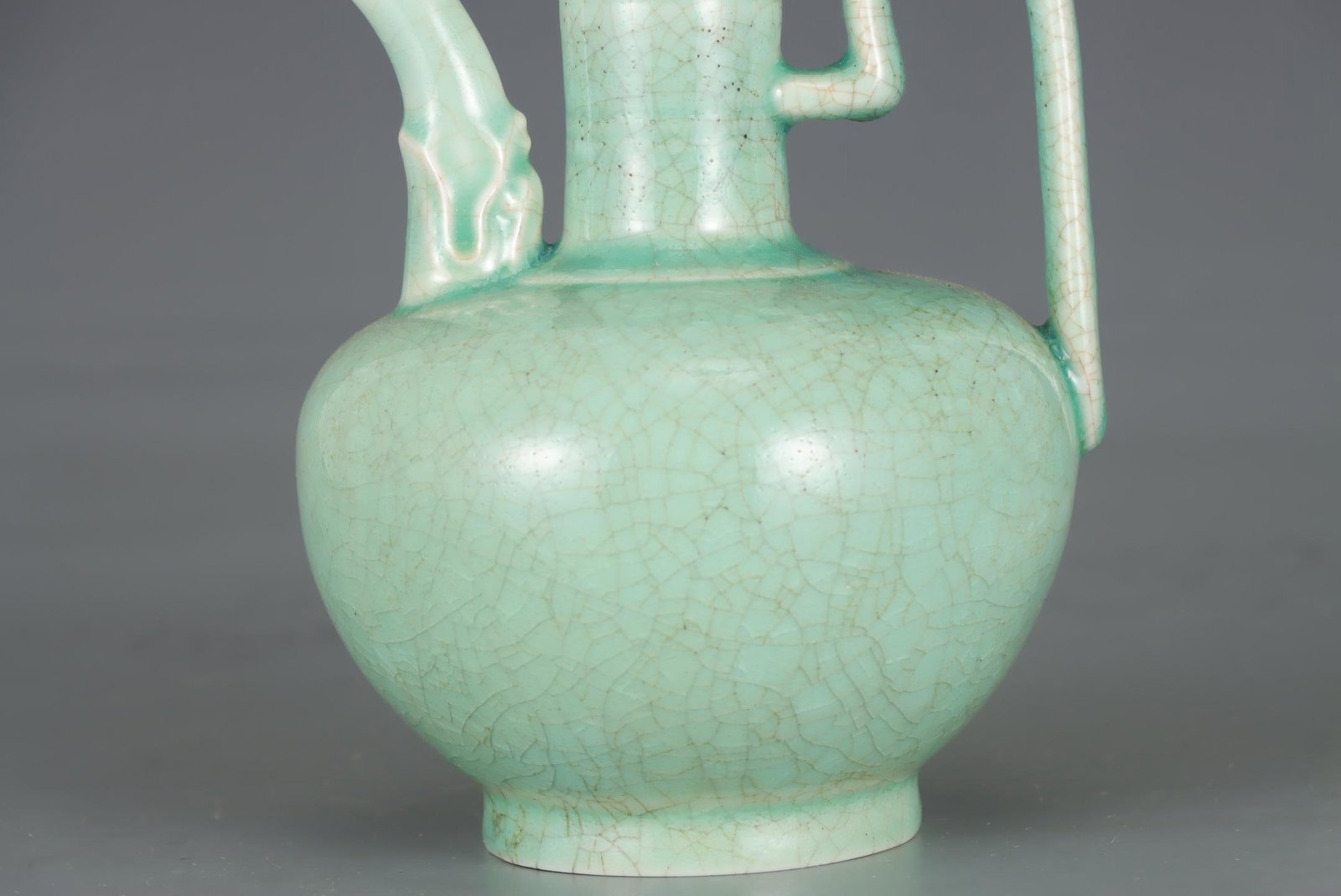 A Ru Ware Celadon Ewer - 3