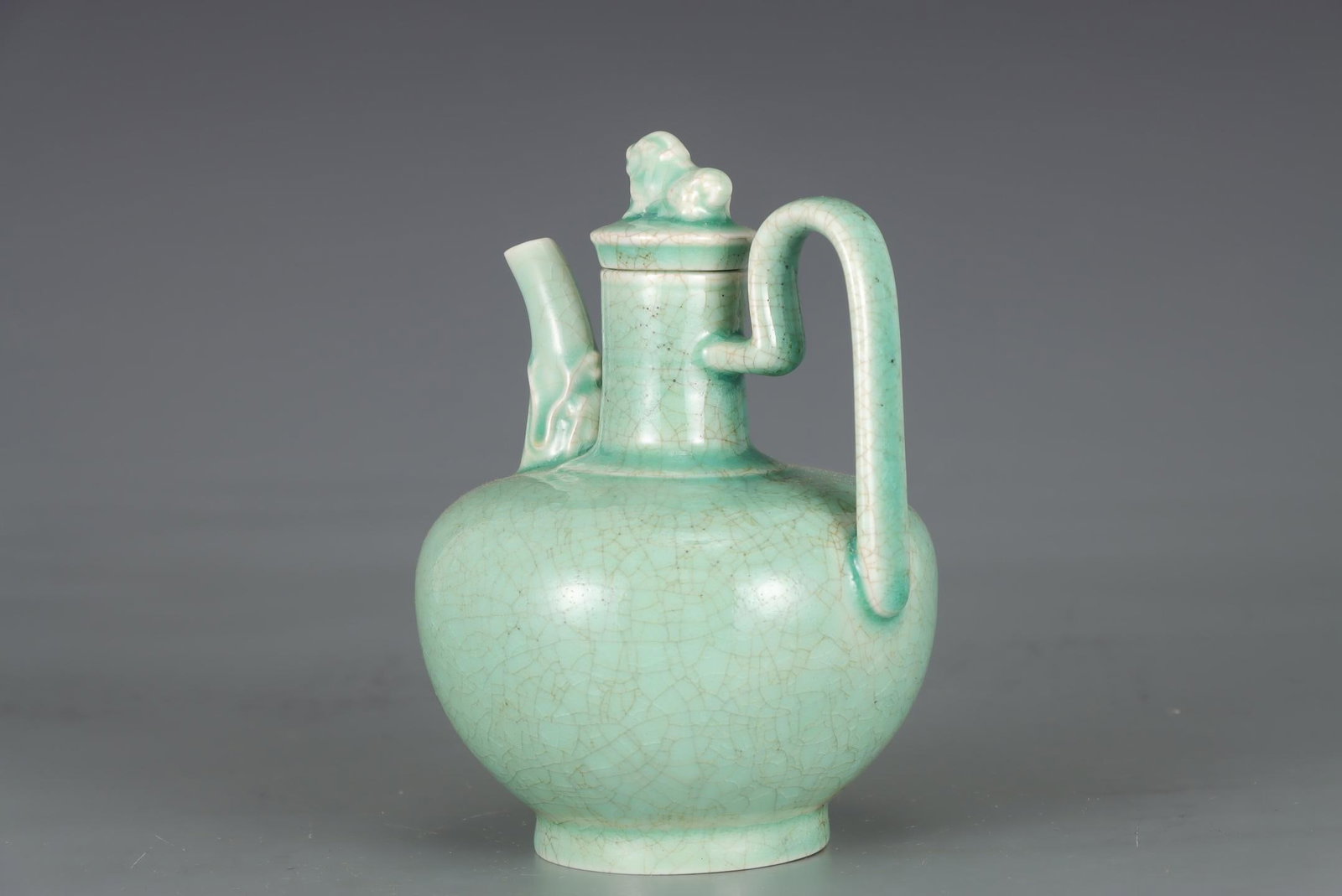 A Ru Ware Celadon Ewer - 5