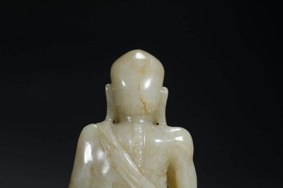 Carved Jade Arhat Statue - 5
