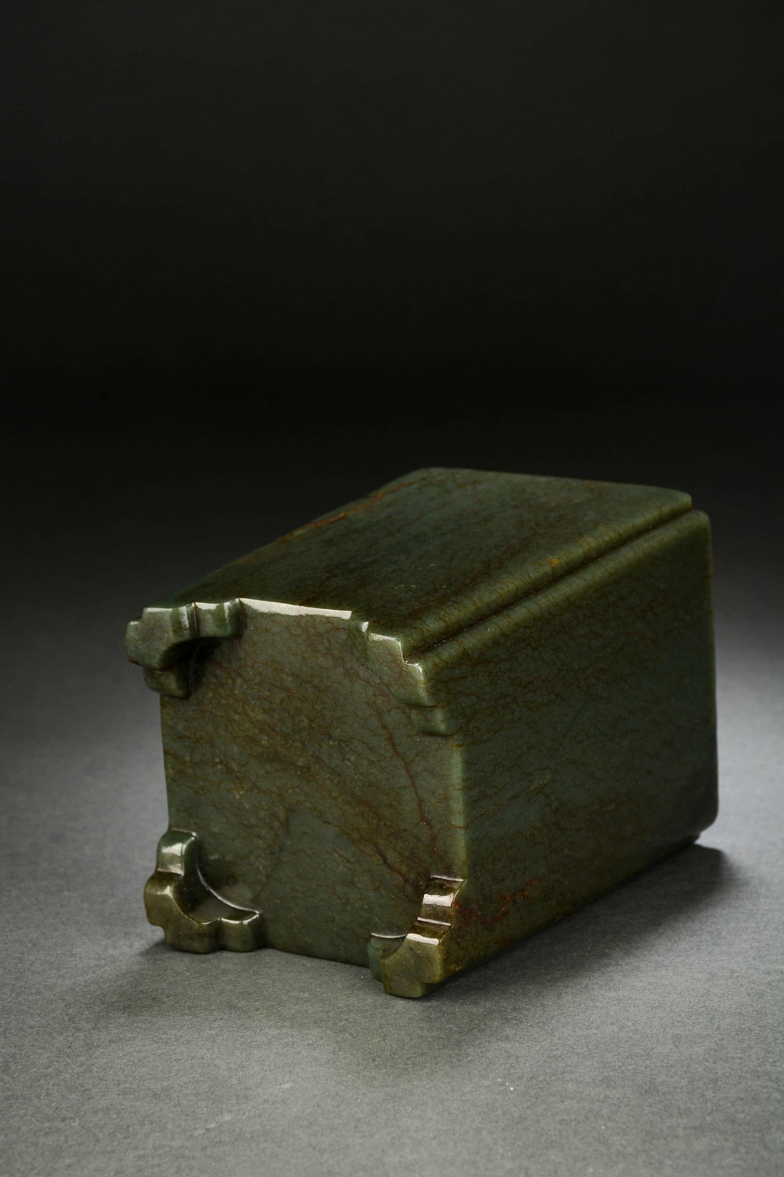 Jasper Jade Brush Pot - 8