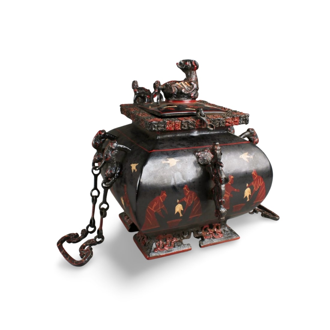 A Lacquer Bronze Container - 2