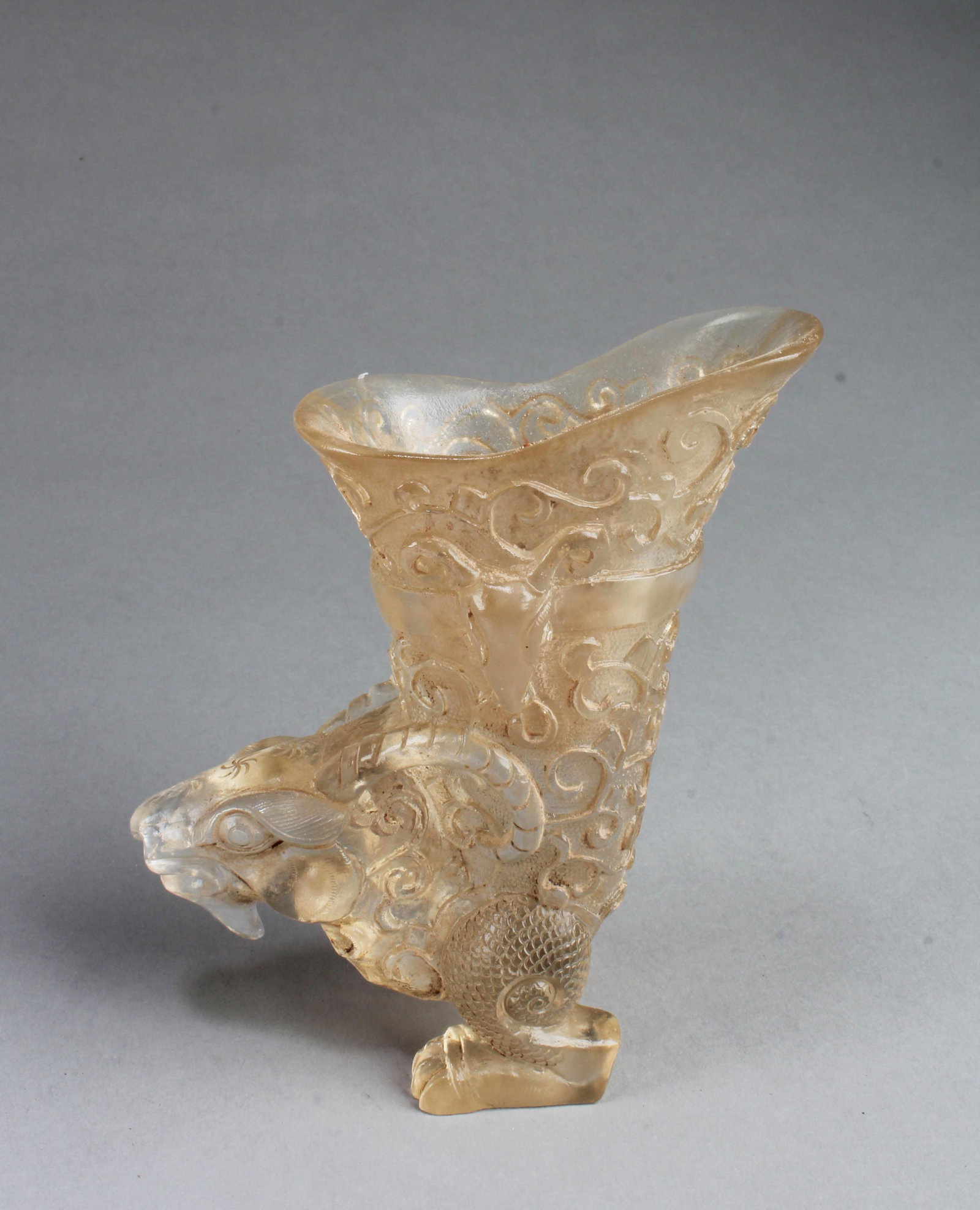 Chinese Peking Glass Vessel: Chinese Peking Glass Vessel. Height: 5.25"