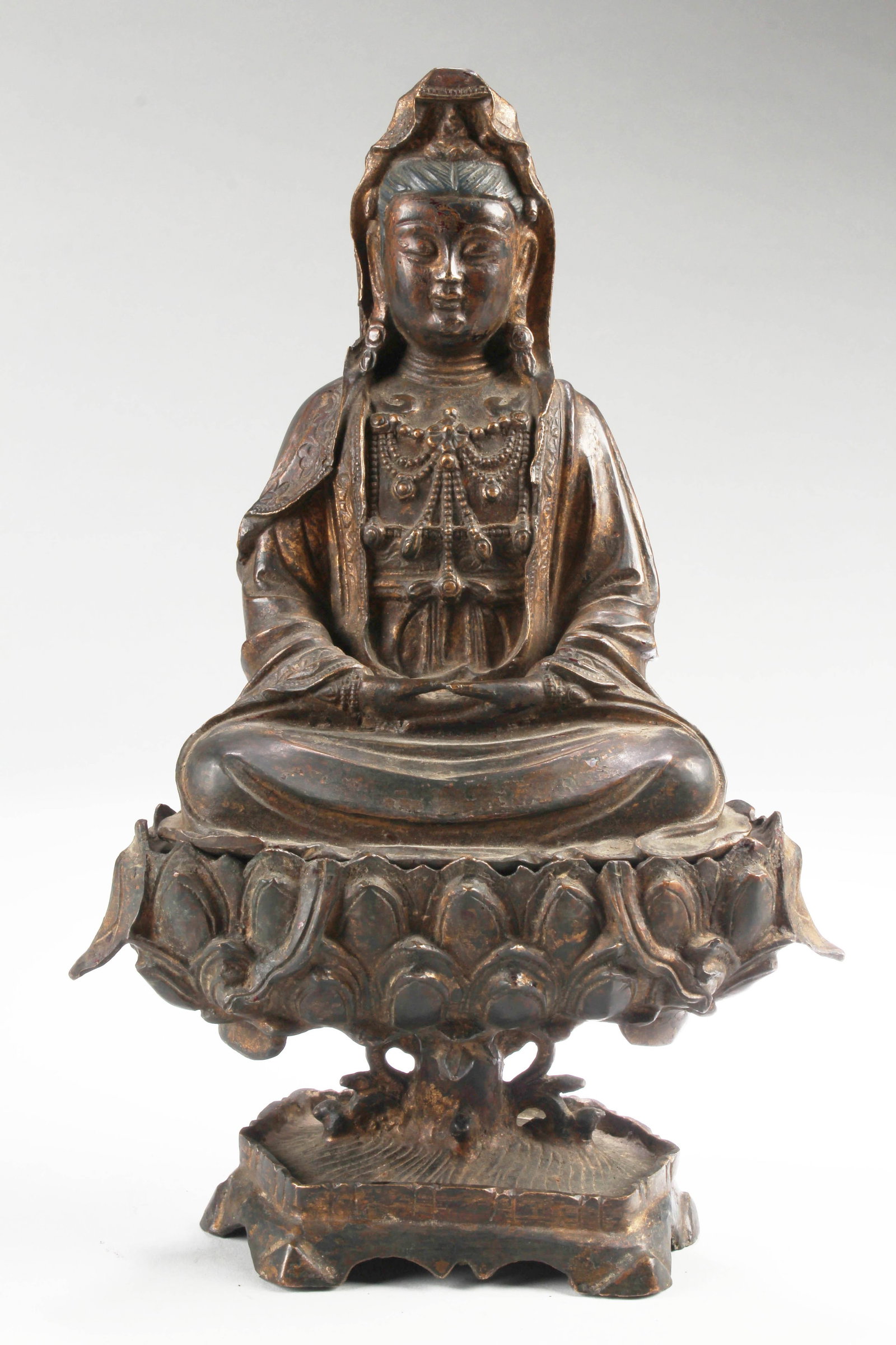 Chinese Gilt Bronze Guanyin Statue (1 of 4)