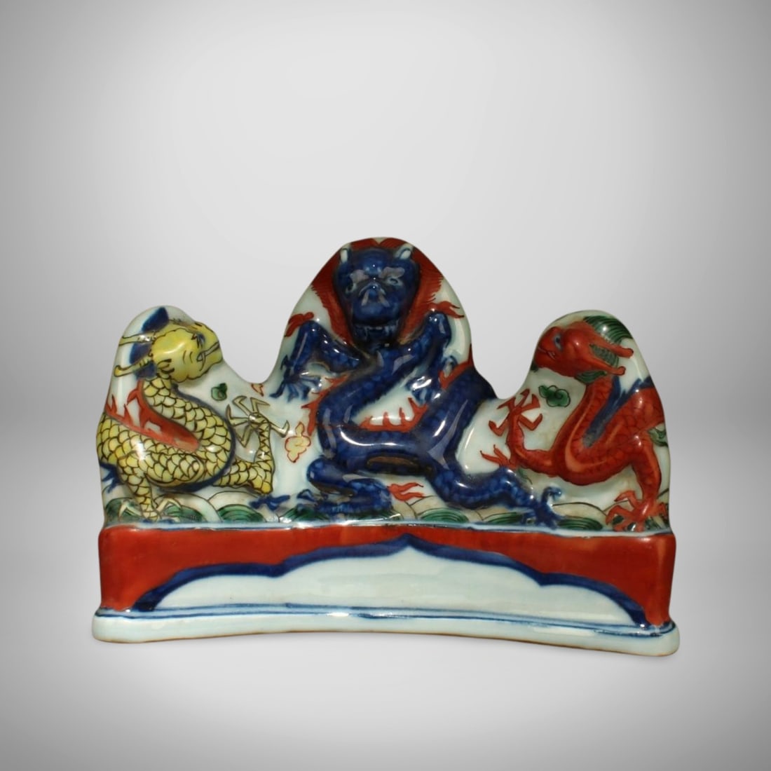 Chinese Dragon Porcelain Brush Holder (1 of 5)