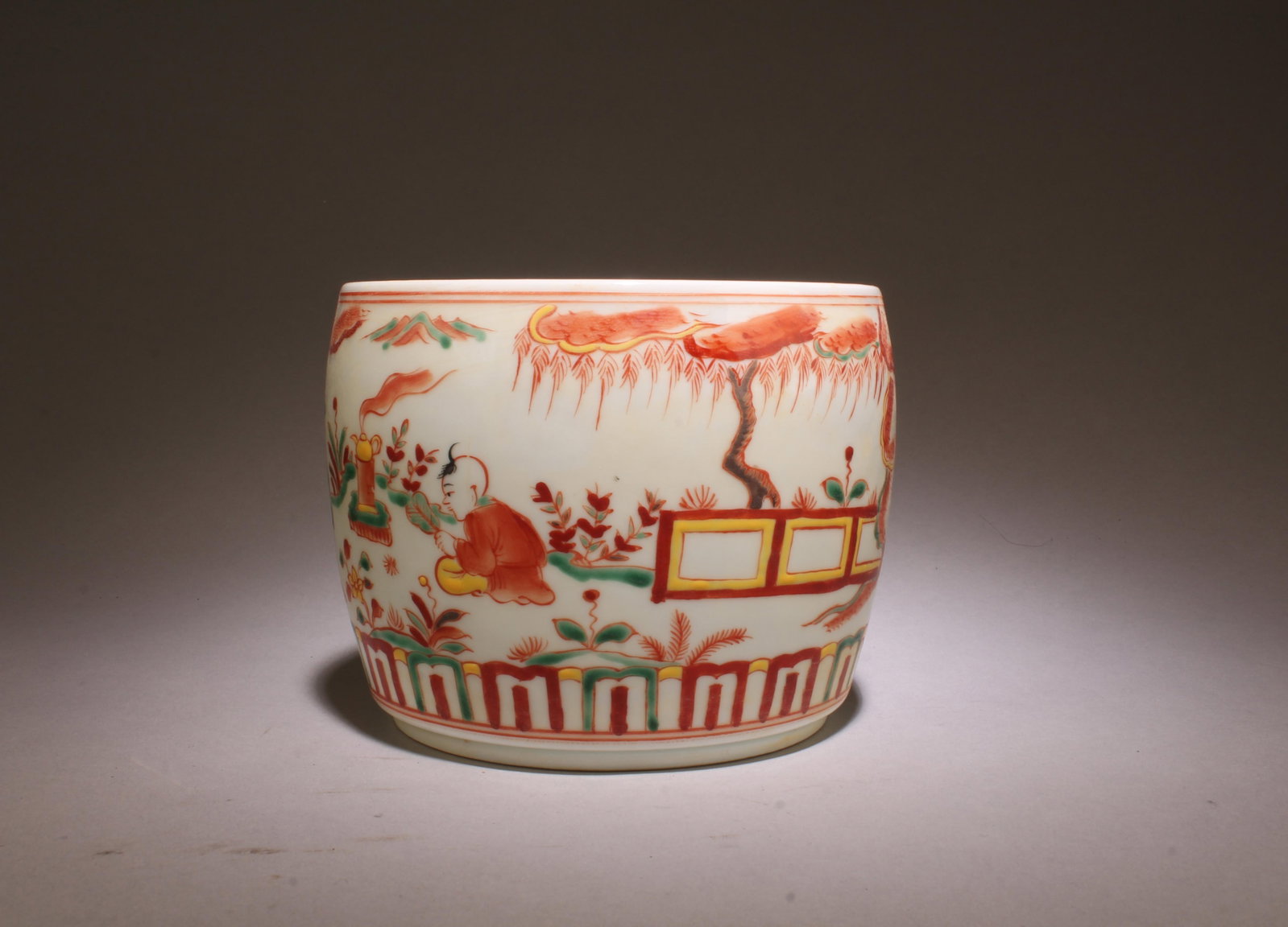A Porcelain Cricket Container - 2