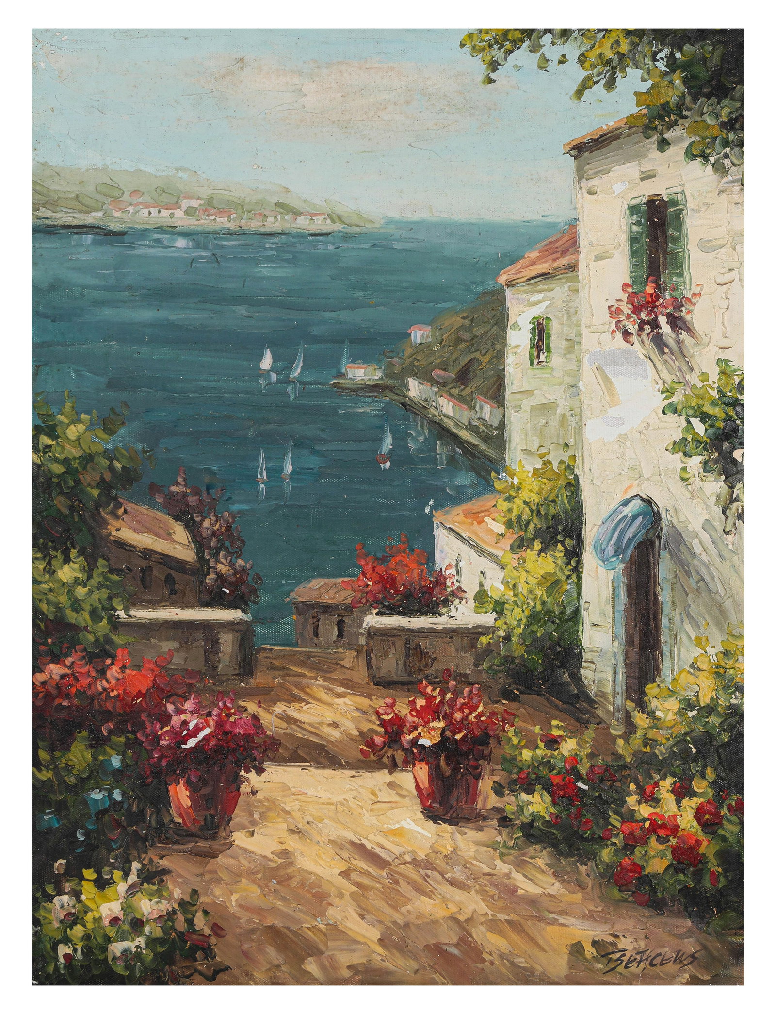Howard Behrens (1933-2014), attributed to, Untitled: Howard Behrens (1933-2014), attributed to, Untitled. Dimensions: Width: 14.57" x Height: 19.69". All measurements are approximate.