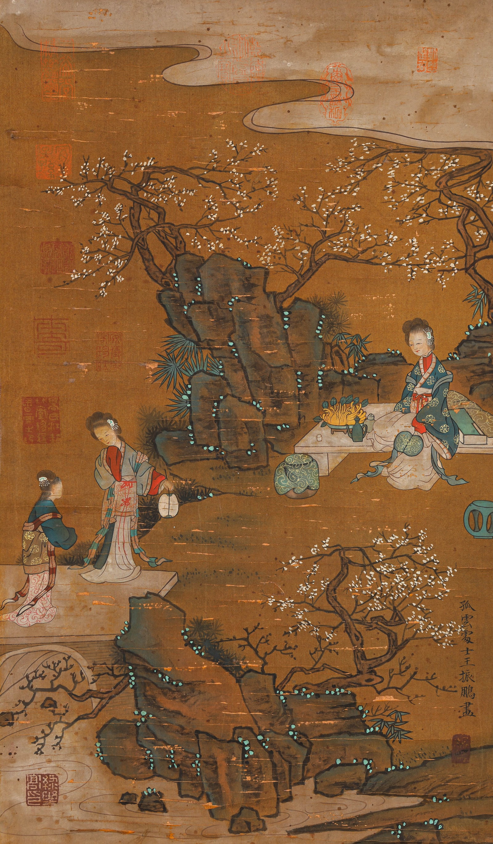 Wang Zhenpeng (active c. 1300-1320), attributed to, Figural Narrative (1 of 6)