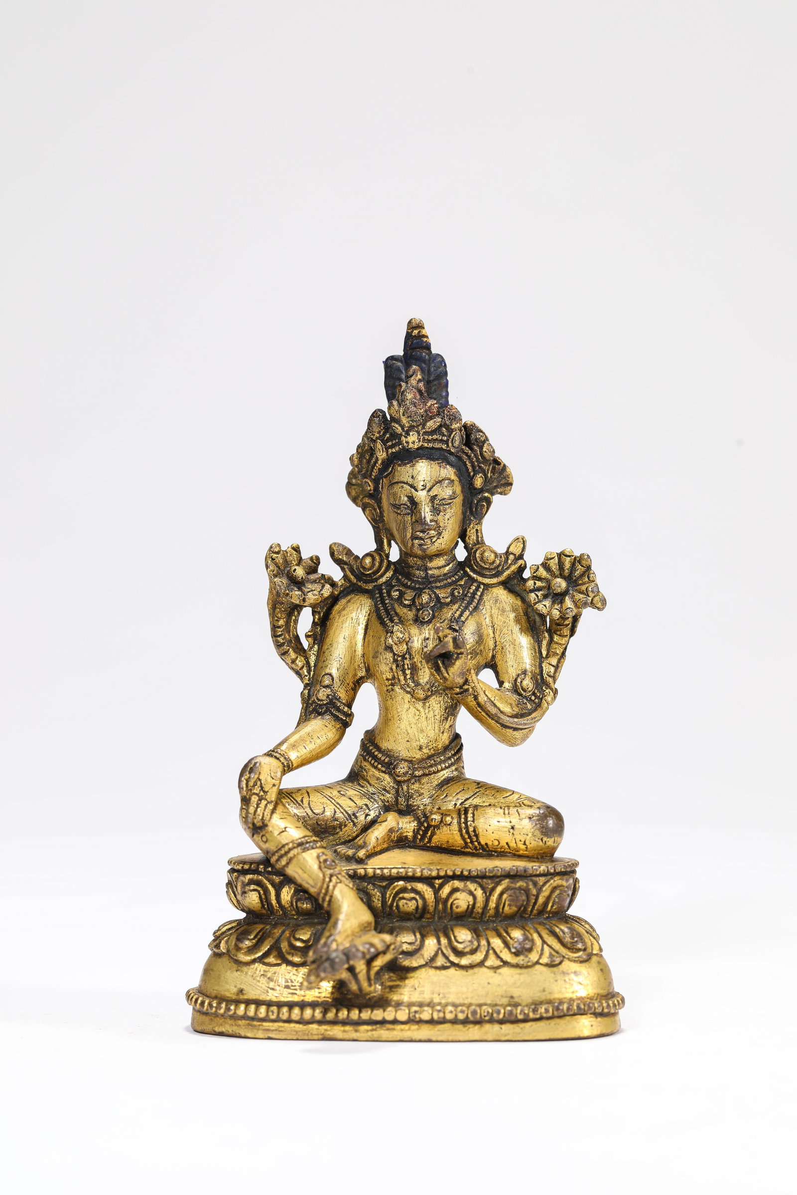 A Gilt-Bronze Figure of Green Tara (1 of 7)