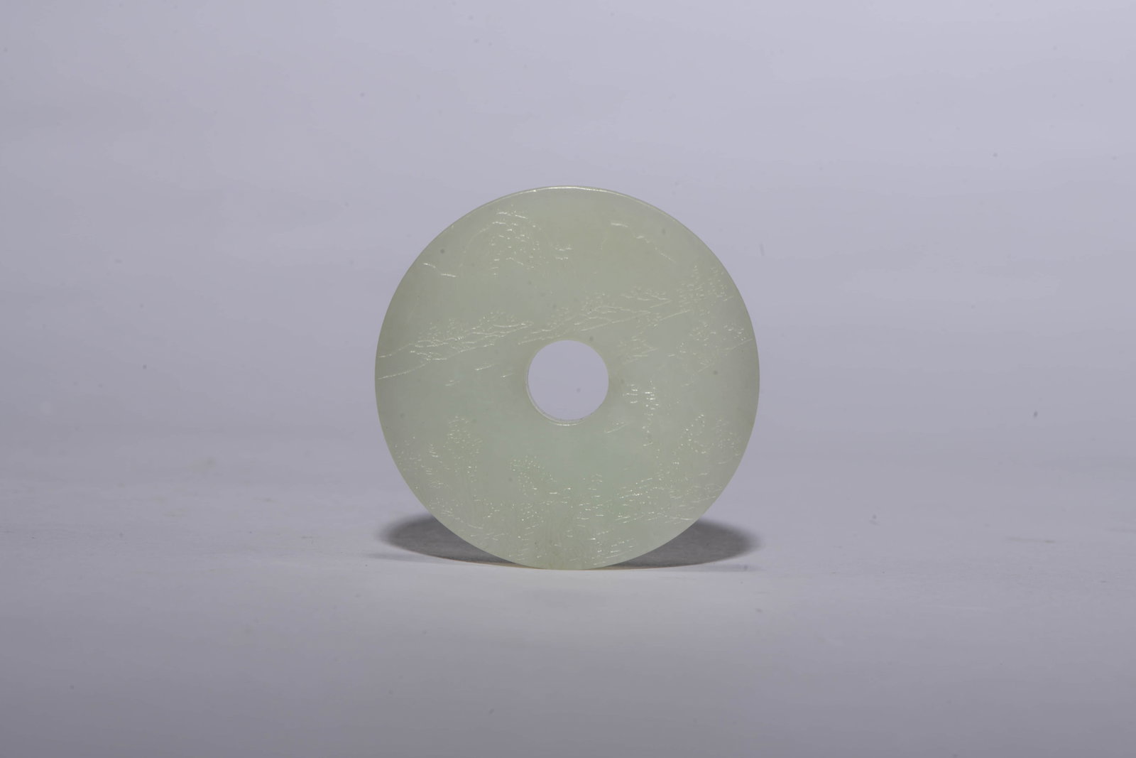A Hetian Jade Pendant: A Hetian Jade Pendant. Dimensions: Width: 2.17" x Height: 0.24". All measurements are approximate.