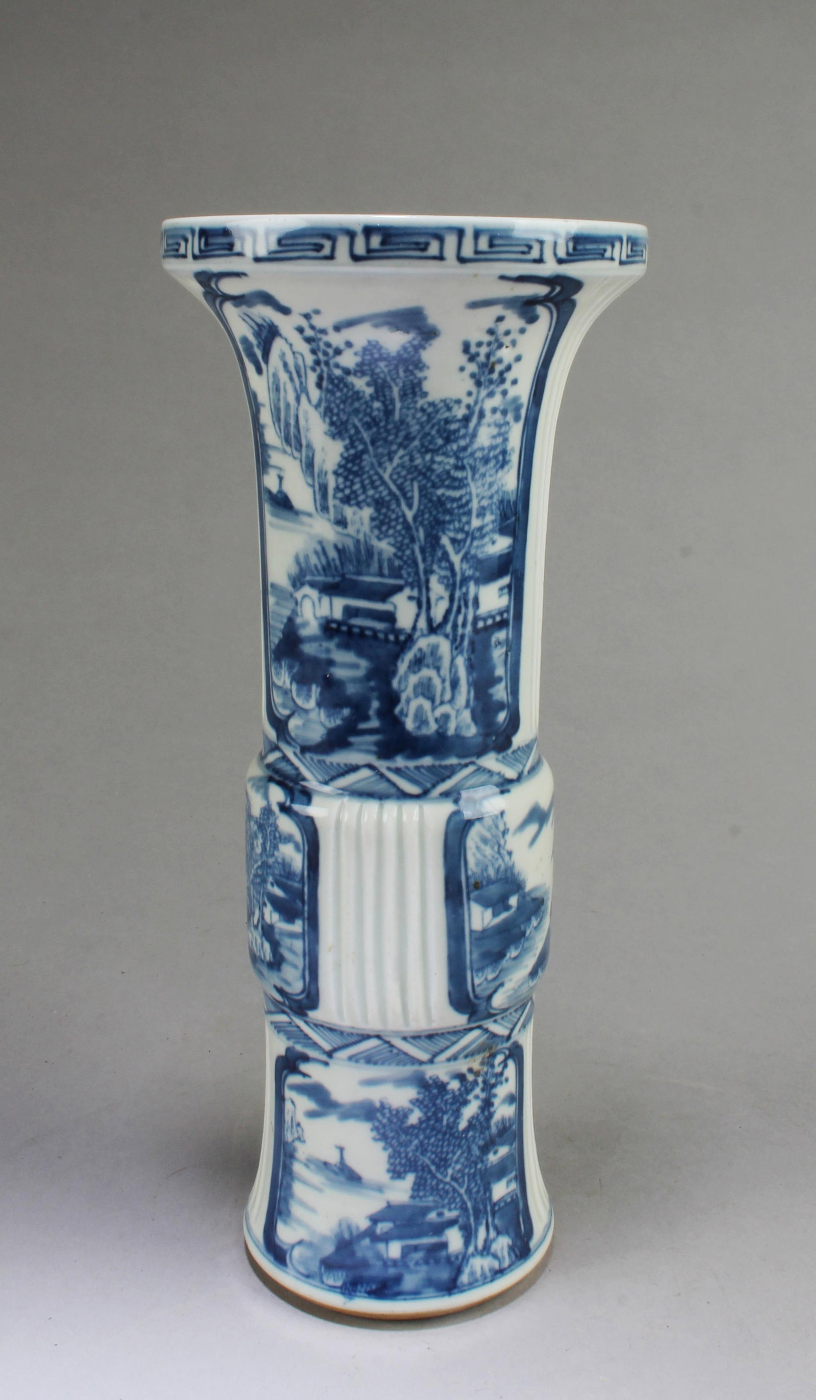 Chinese Blue & White Vase: Chinese Blue & White Vase. Height: 10.25"