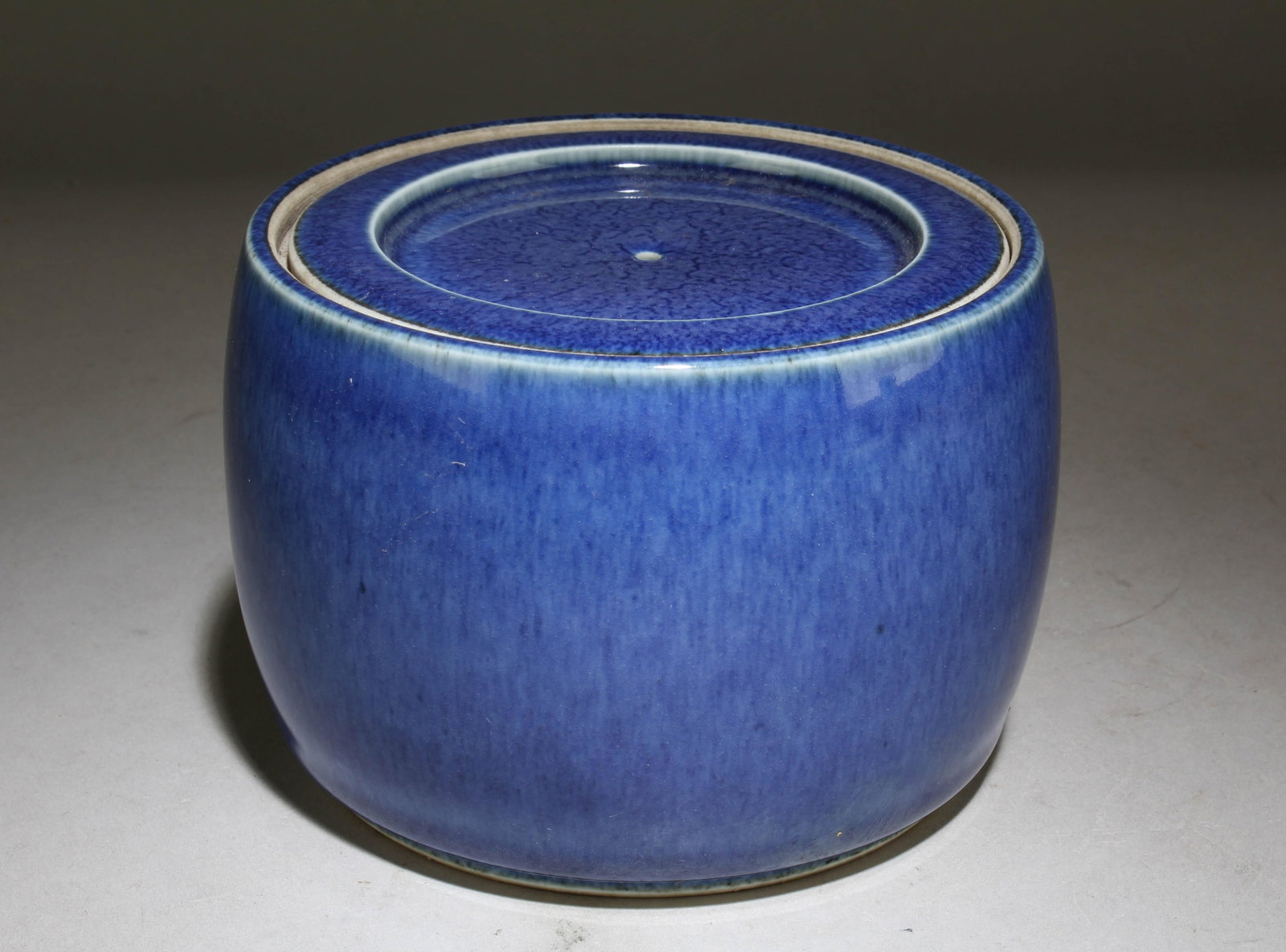 A Chinese Blue Colored Cricket Pot (1 of 3)