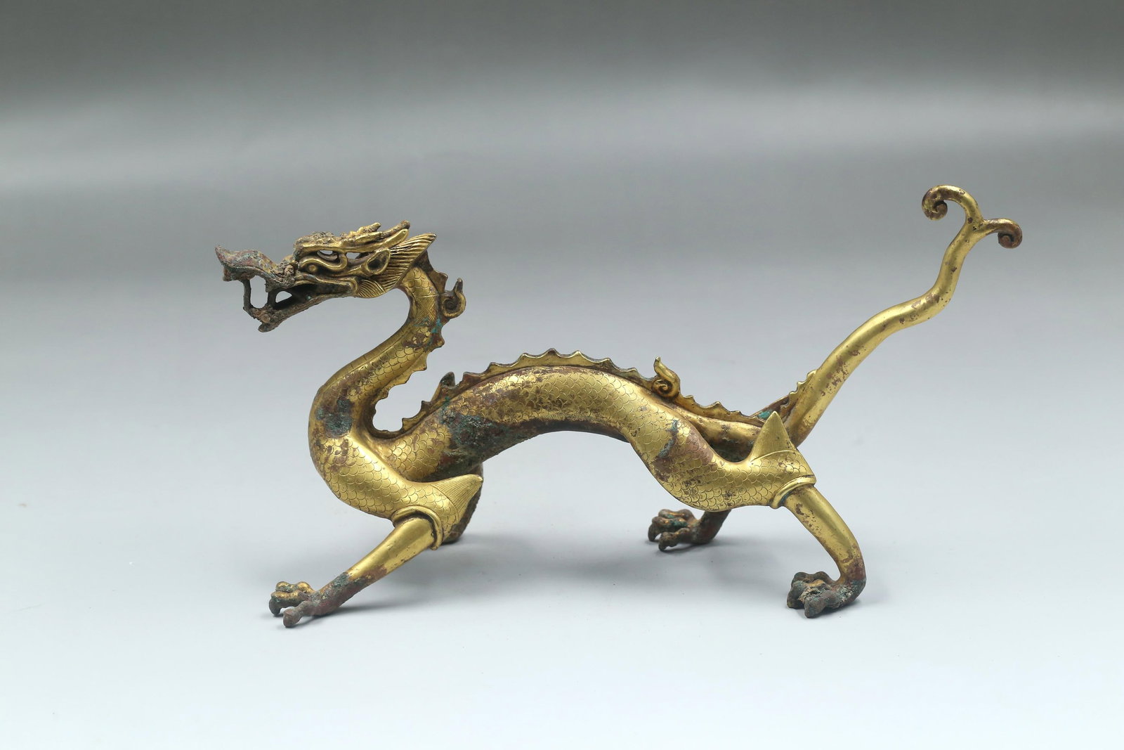 A Gilt Bronze Dragon Figurine (1 of 9)