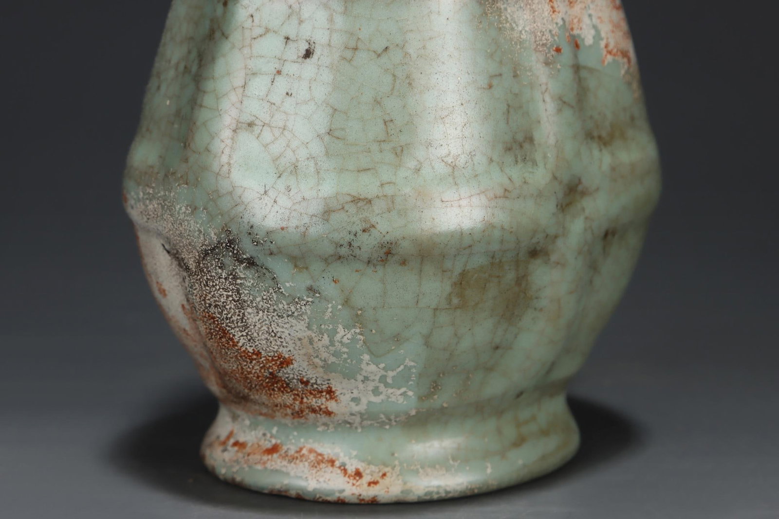A Ru Ware Celadon Double-Eared Vase - 6
