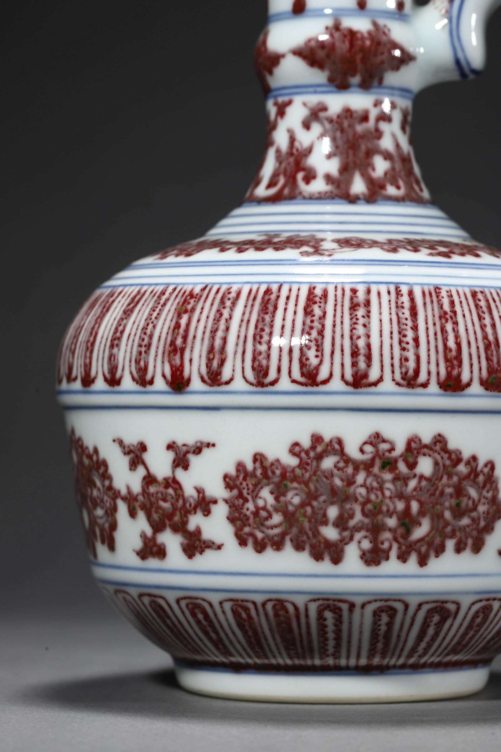 Copper-Red-Glazed Flower Ewer - 4