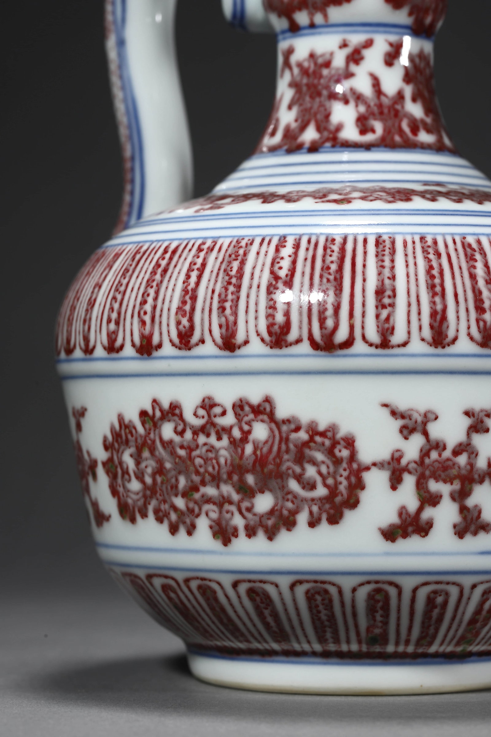 Copper-Red-Glazed Flower Ewer - 6