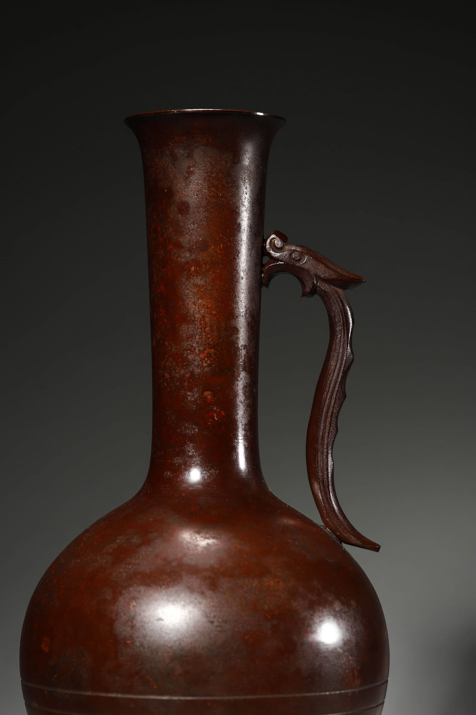 Bronze Dragon-Eared Vase - 3