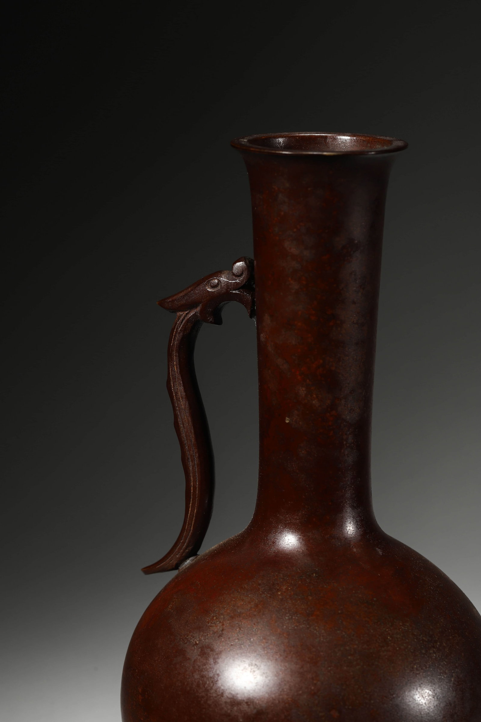 Bronze Dragon-Eared Vase - 5