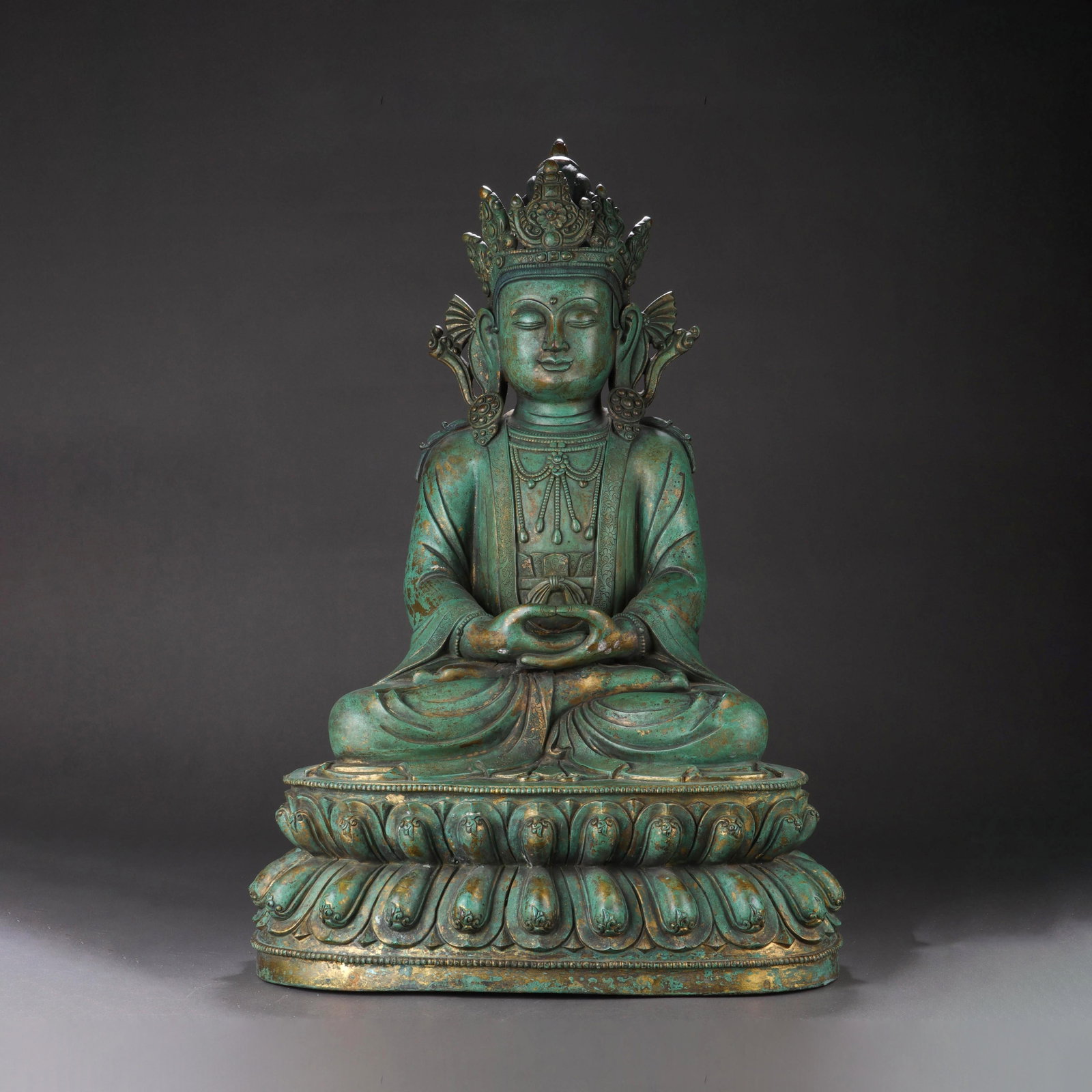 Bronze Polychromed Statue of Shakyamuni (1 of 9)