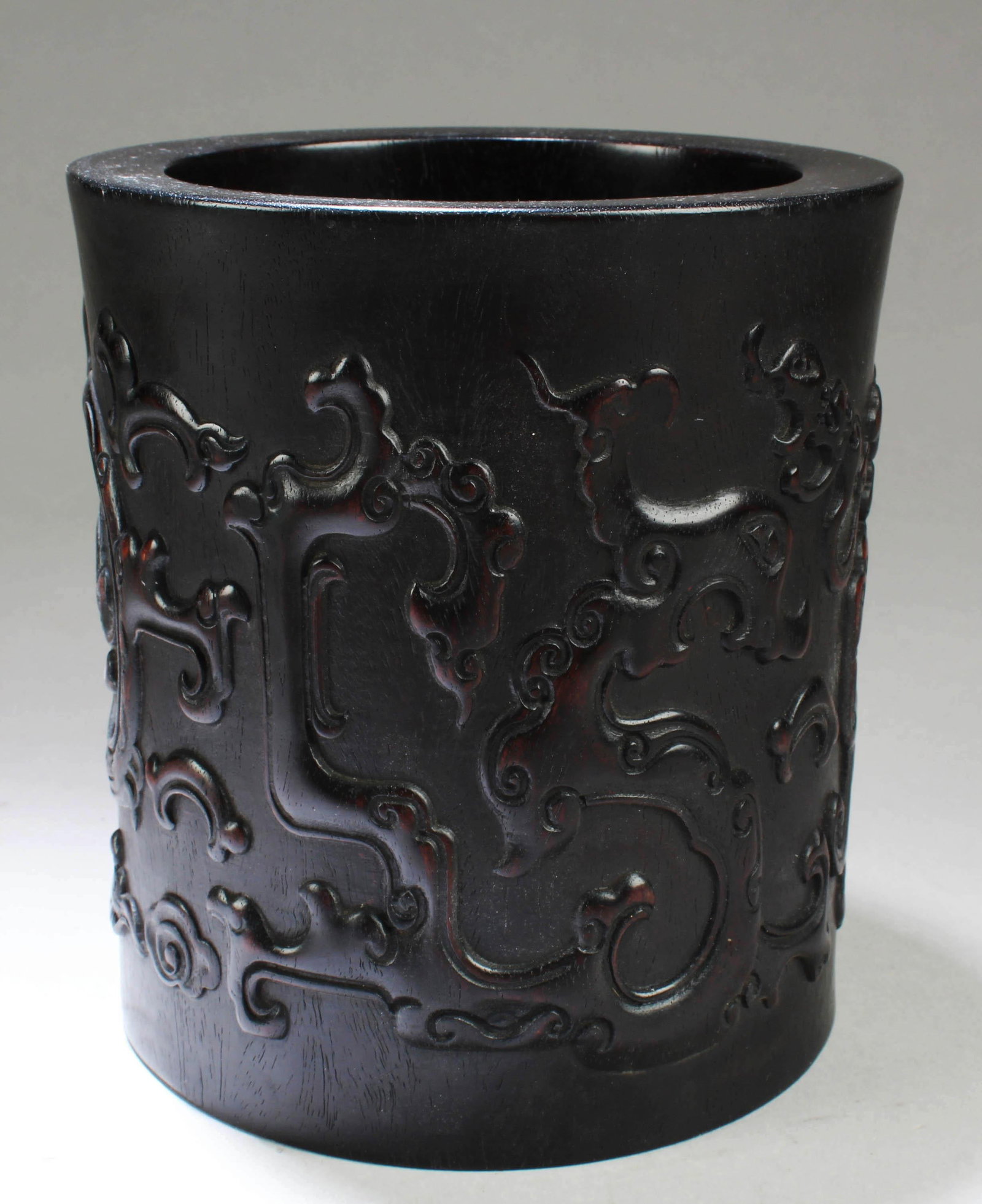 A Chinese Hardwood Brushpot (1 of 4)