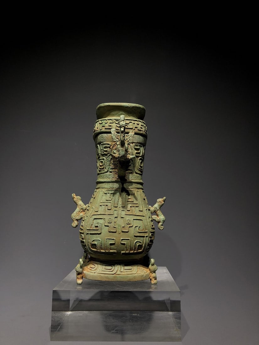 A Bronze Double-Dragon Vessel - 2