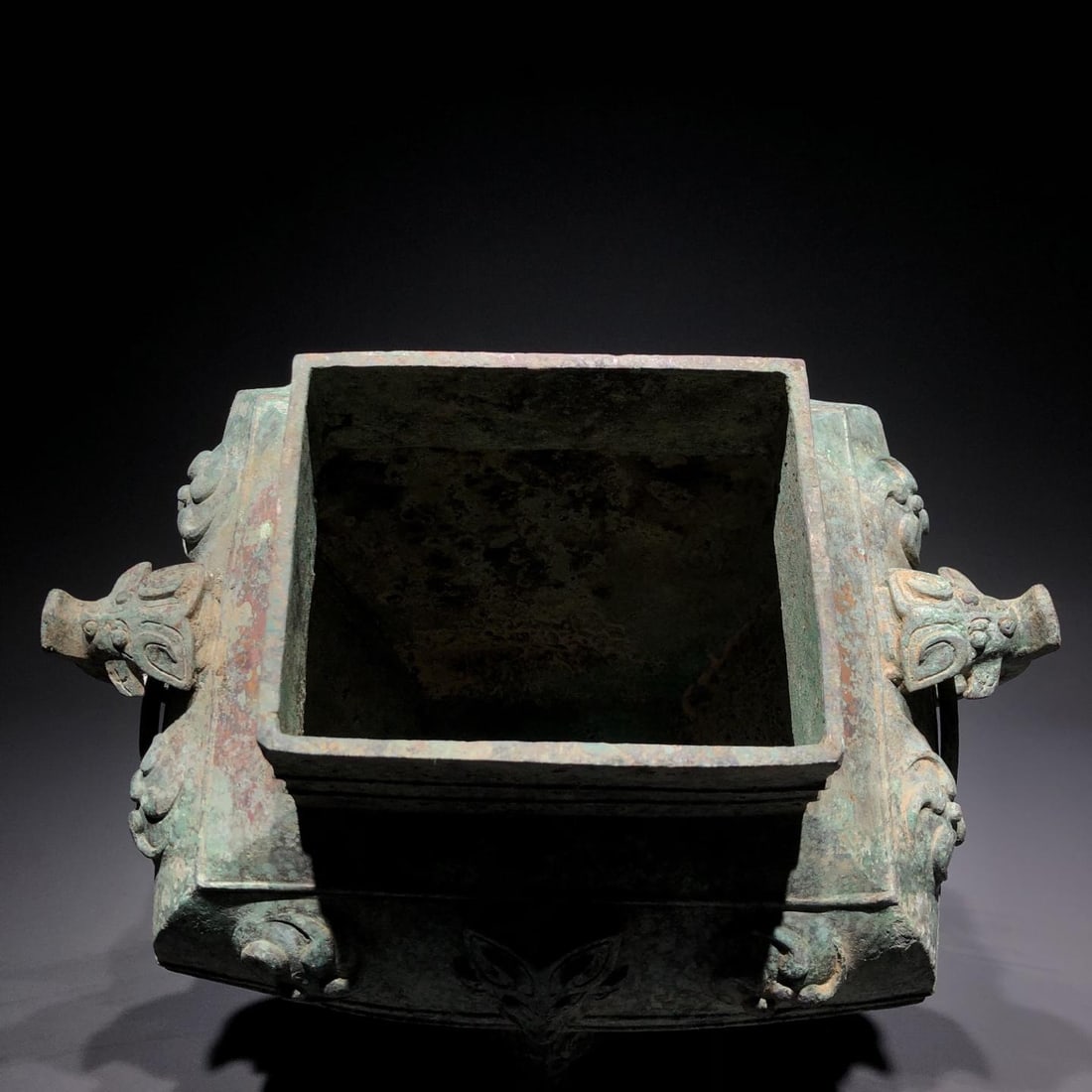 A Bronze Inscribed Square Gui - 9