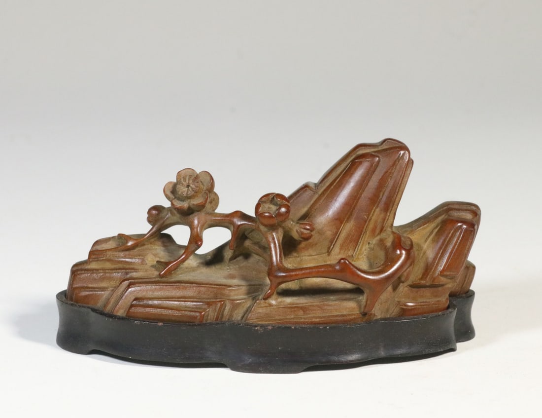 A Boxwood Carved Plum-Tree Brushrest (1 of 9)
