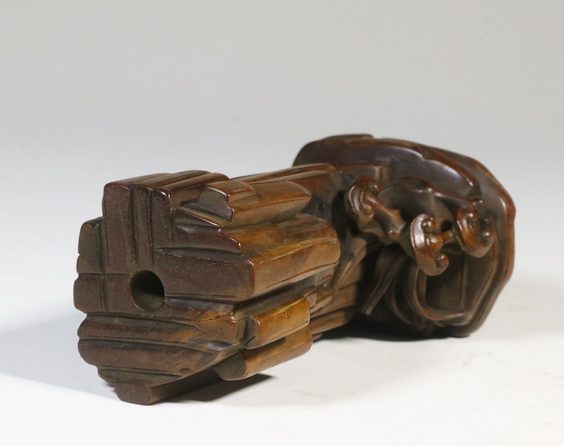 A Boxwood Lingzhi-Pattern Incense Insert - 5