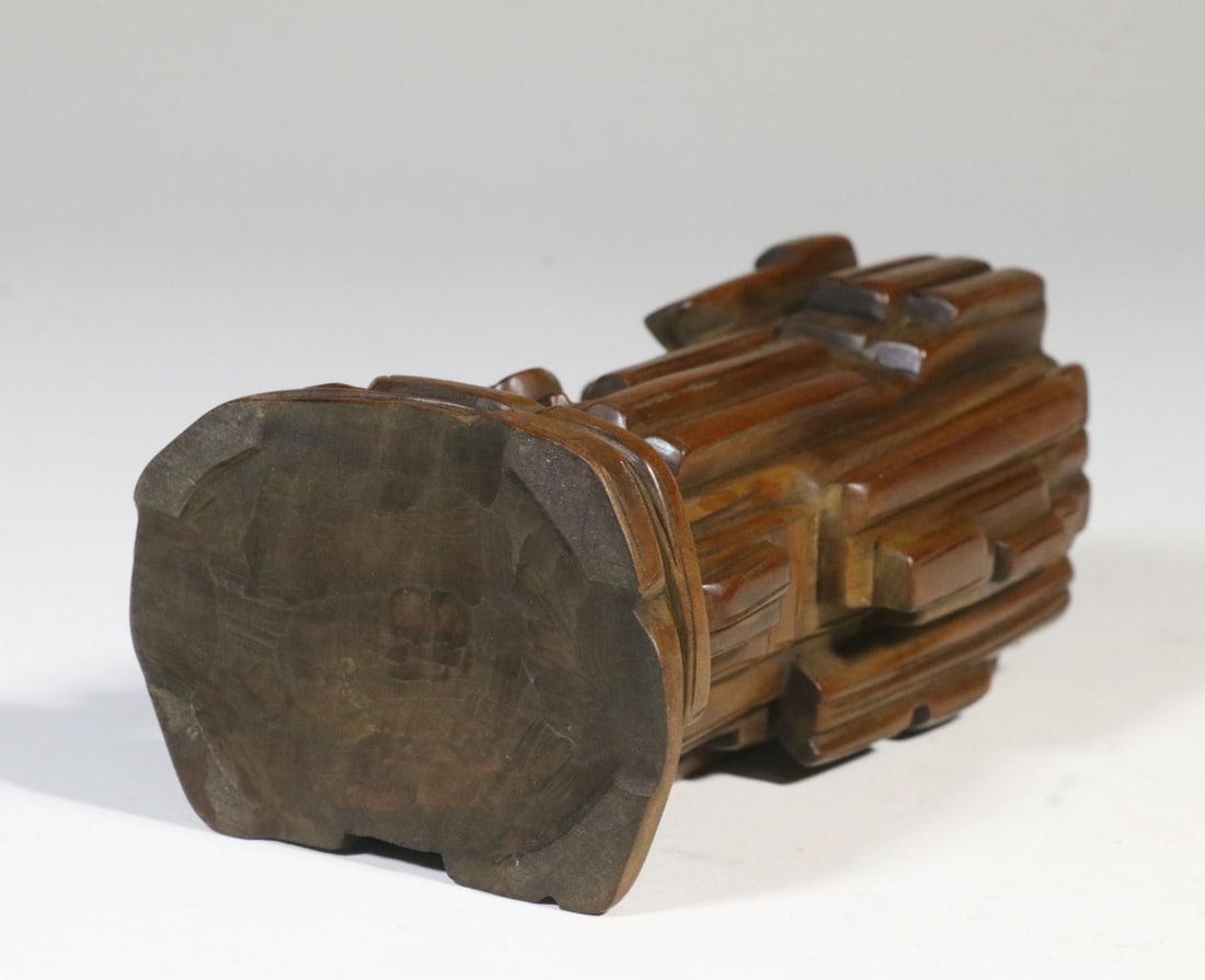 A Boxwood Lingzhi-Pattern Incense Insert - 9