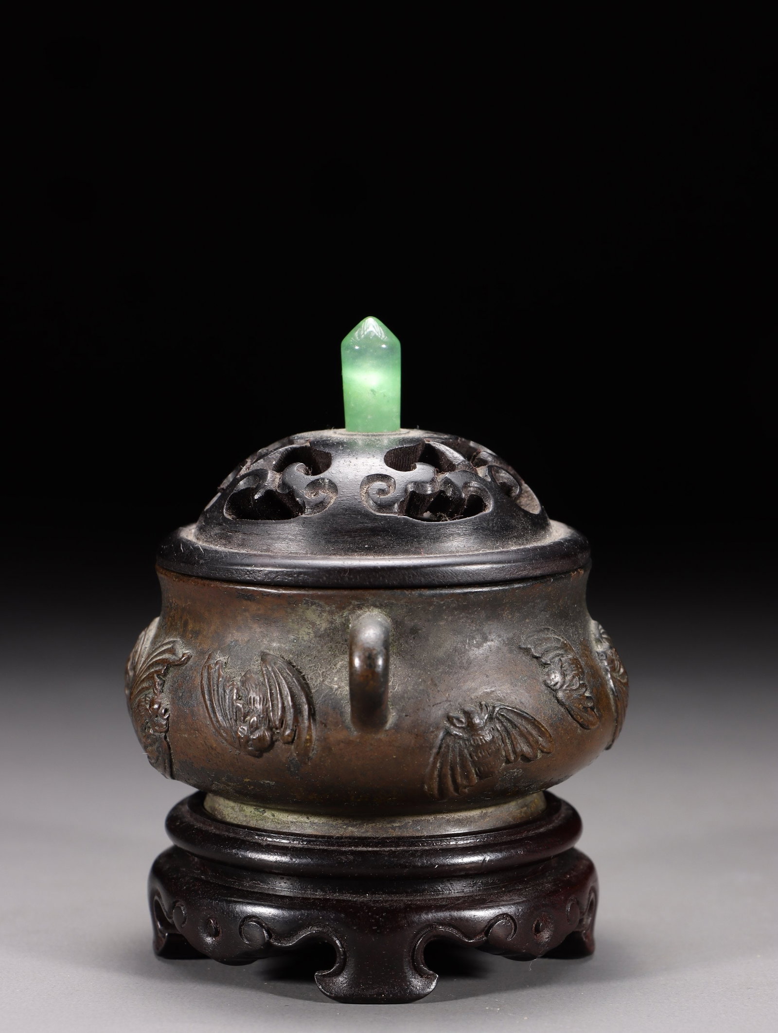 A Bronze Bat-Pattern Qin Censer - 7