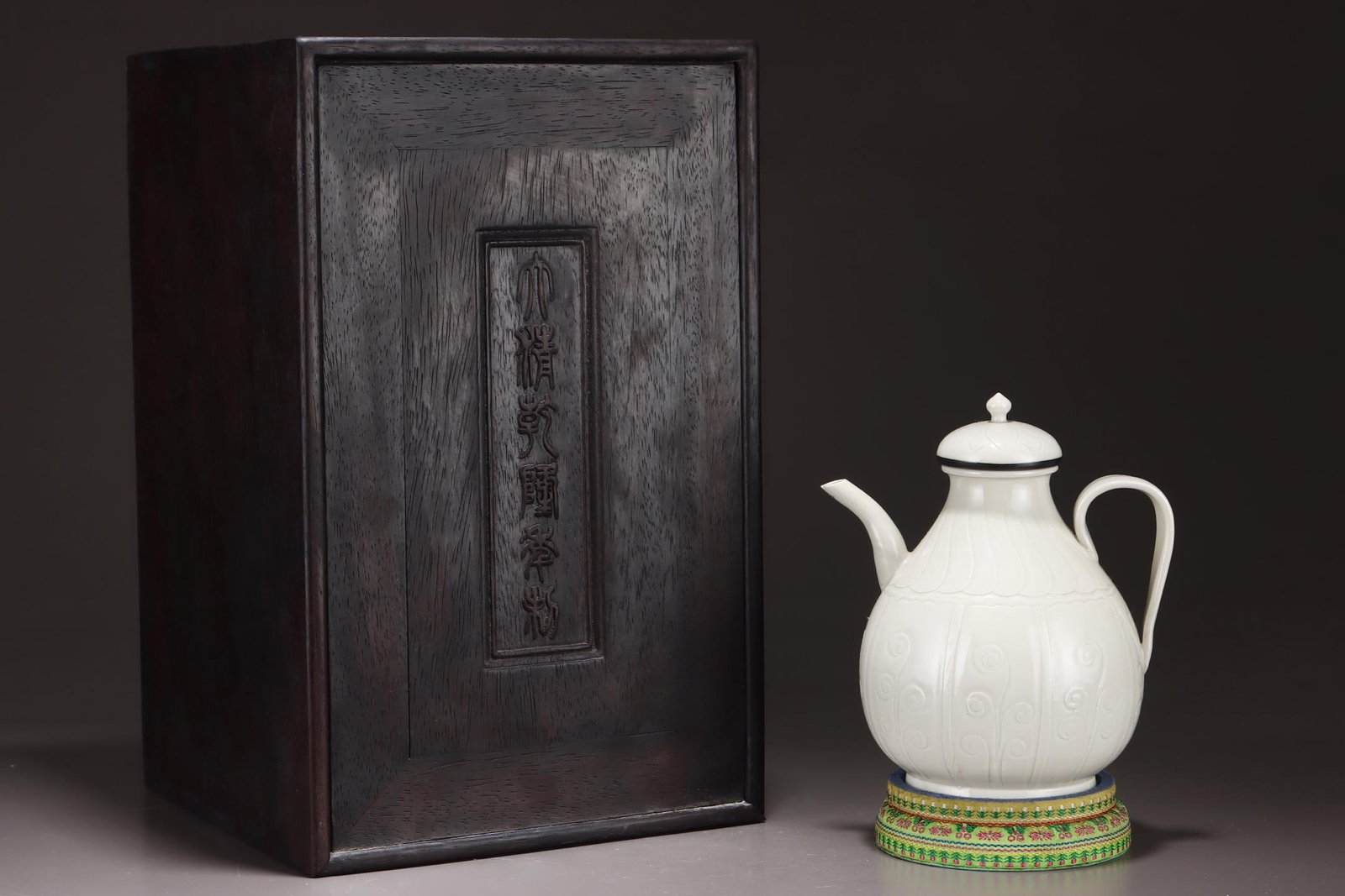 A Ding Ware Pear-Shaped Pot With Silver Mount - 2