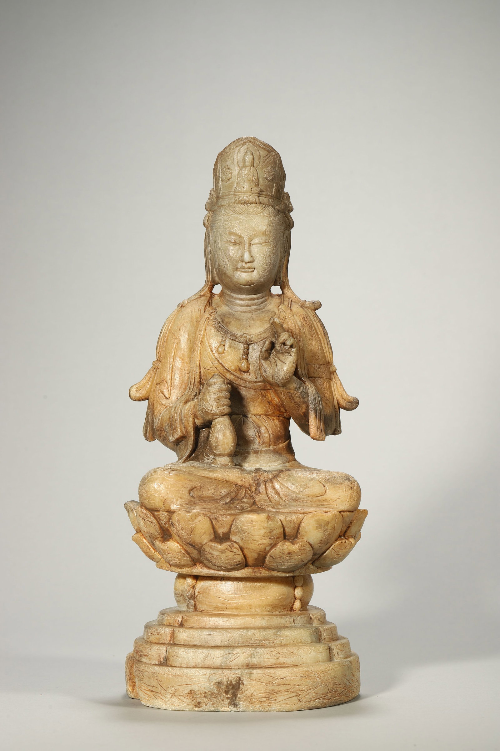 A Stone Sculpture Depicting Seated Buddha (1 of 8)