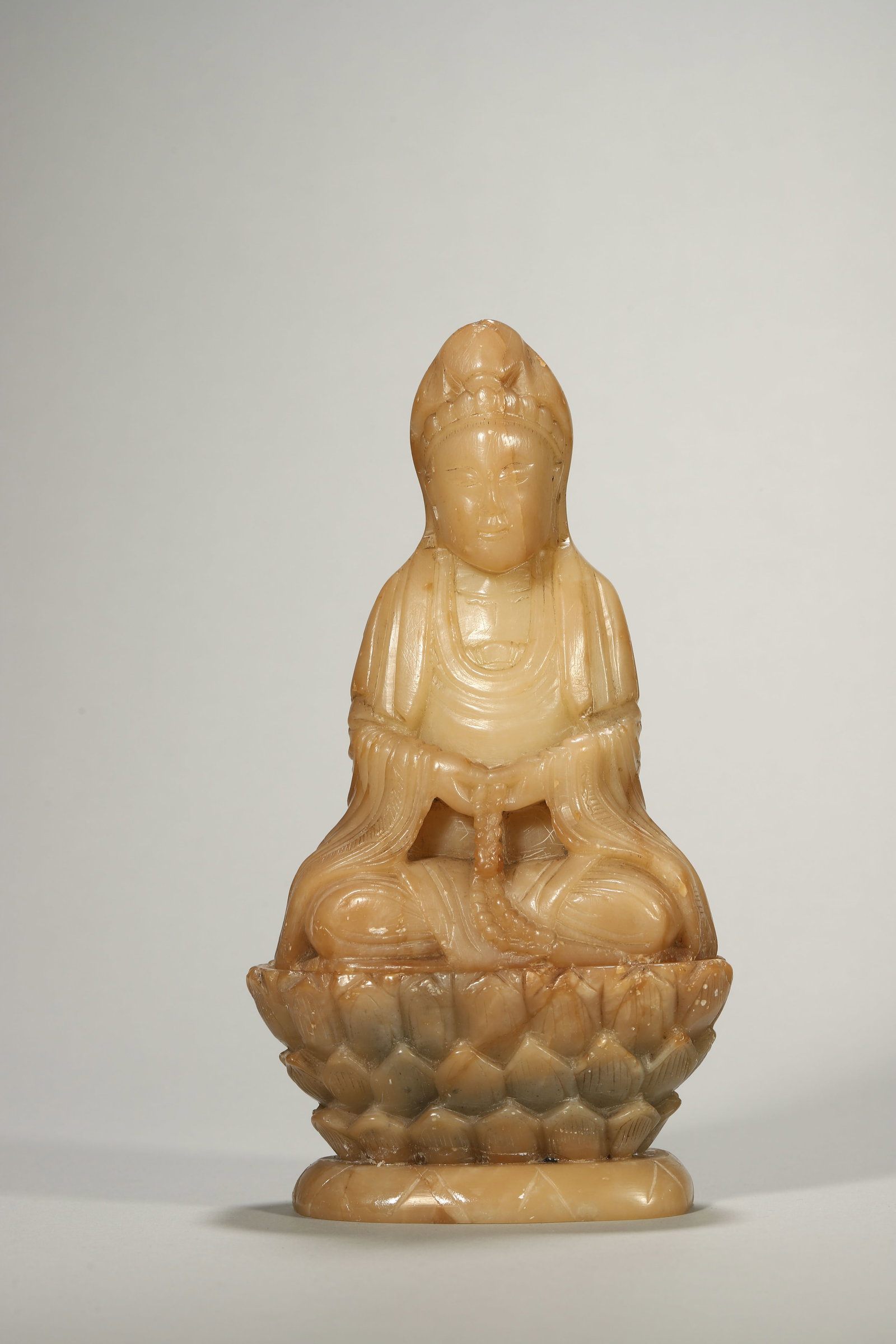 A Shoushan Stone Seated Guanyin Statue (1 of 7)