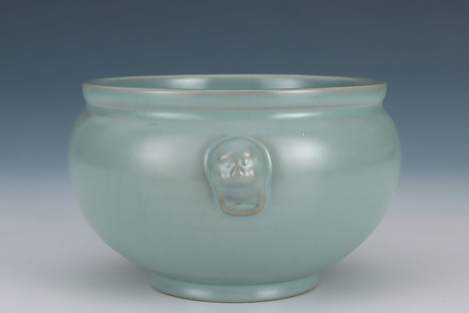 A Ru Ware Celadon Beast-Head Washer - 3