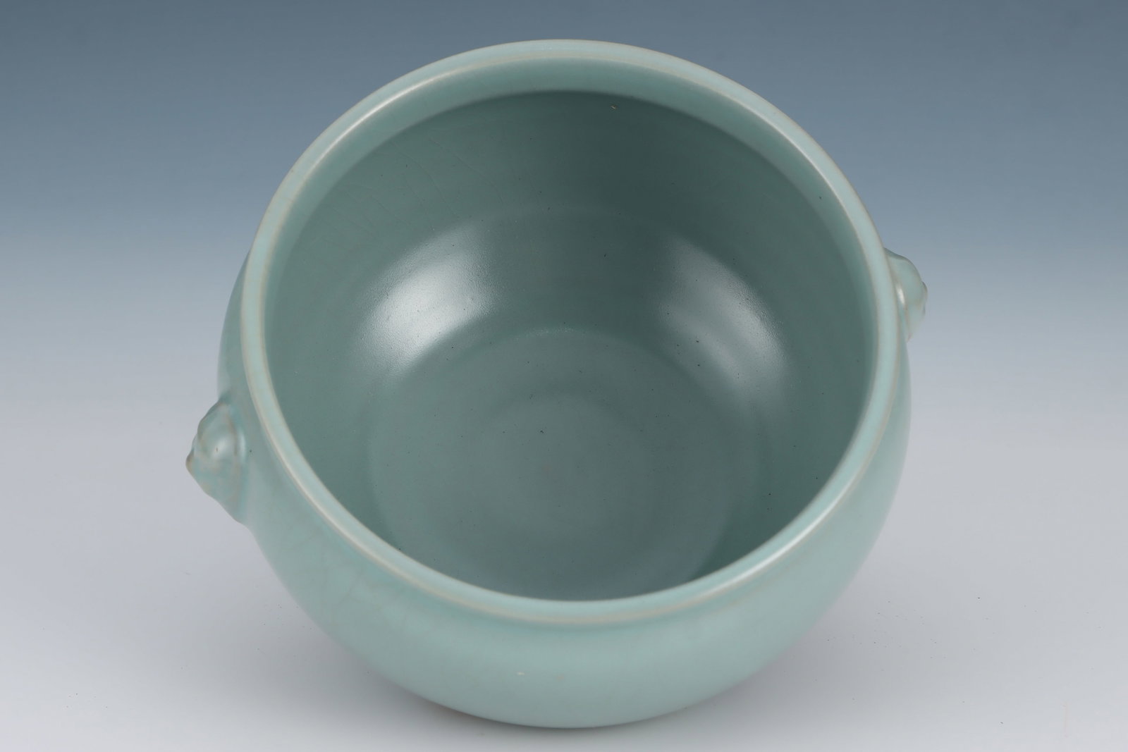 A Ru Ware Celadon Beast-Head Washer - 7