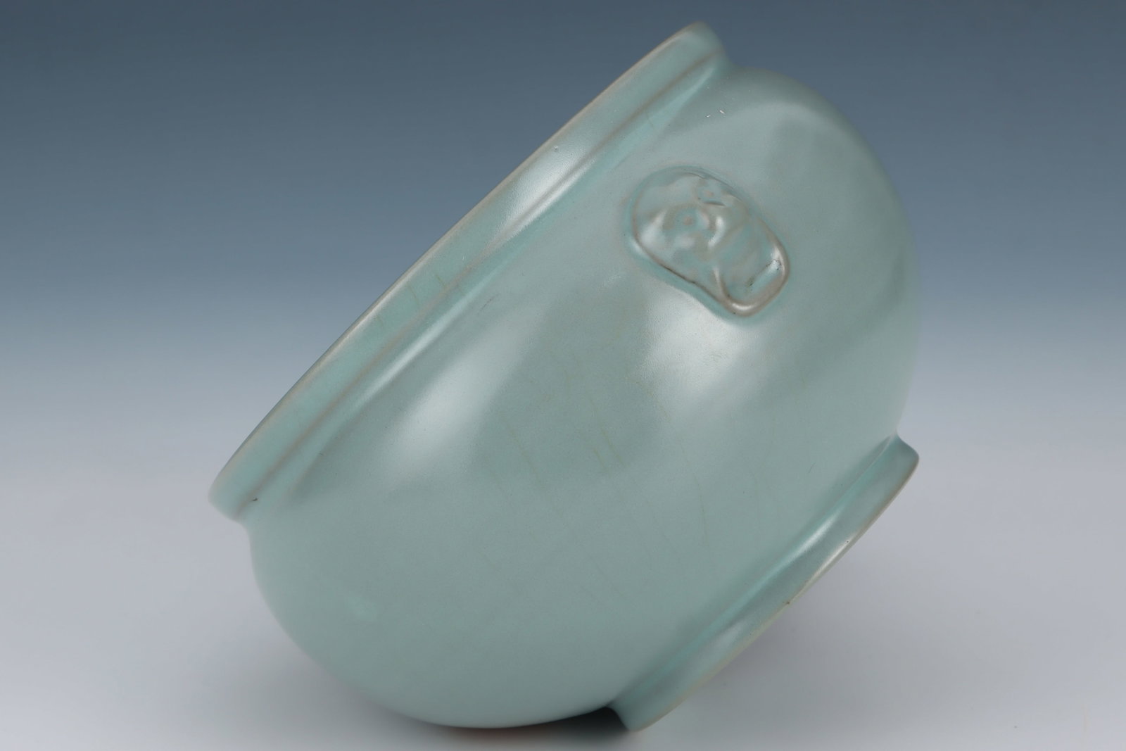 A Ru Ware Celadon Beast-Head Washer - 8