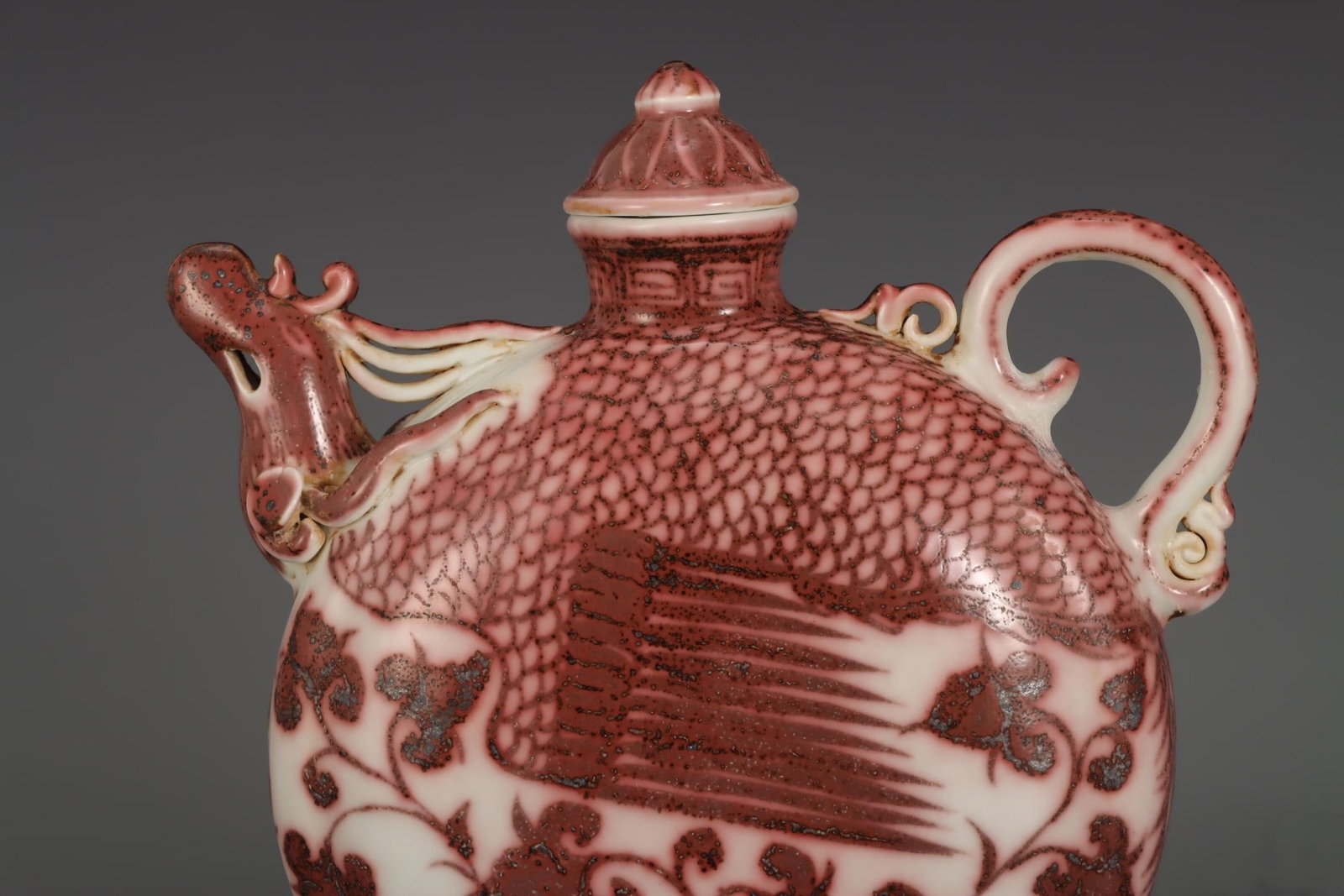 A Underglaze Red Phoenix-Head Ewer - 3