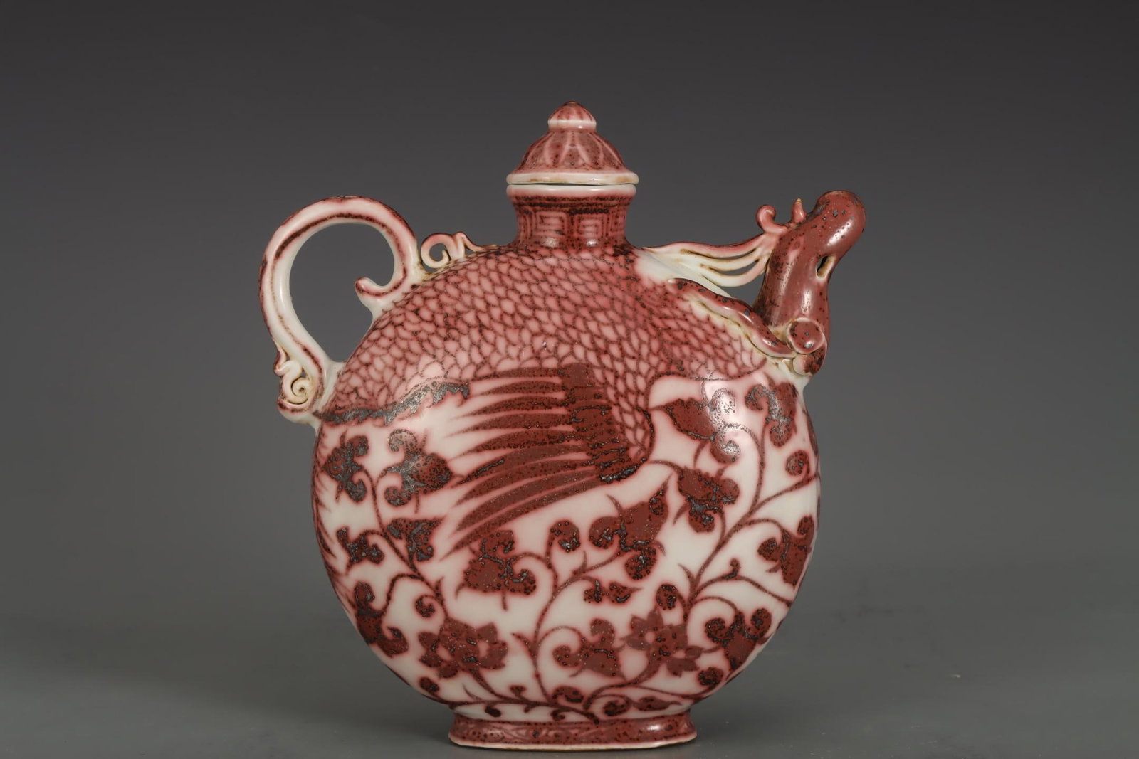 A Underglaze Red Phoenix-Head Ewer - 5