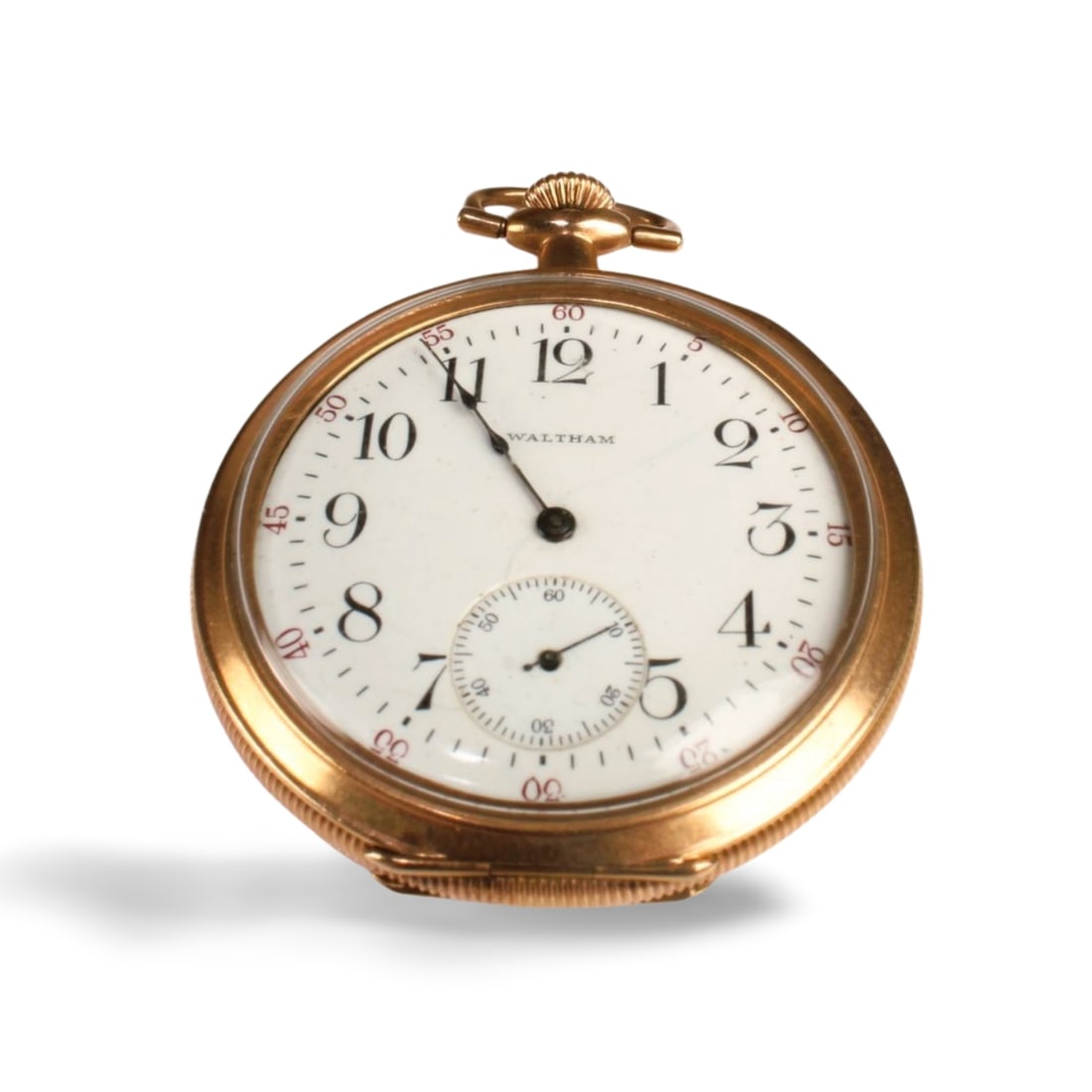 A Waltham Pocket Chronograph Watch: A Waltham Pocket Chronograph Watch. Watch face Diameter: 1.75"