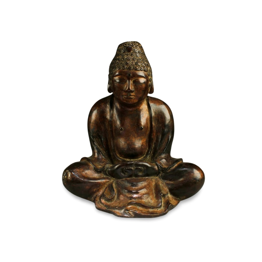 A Seated Buddha Statue: A Seated Buddha Statue. Height: 17.5"