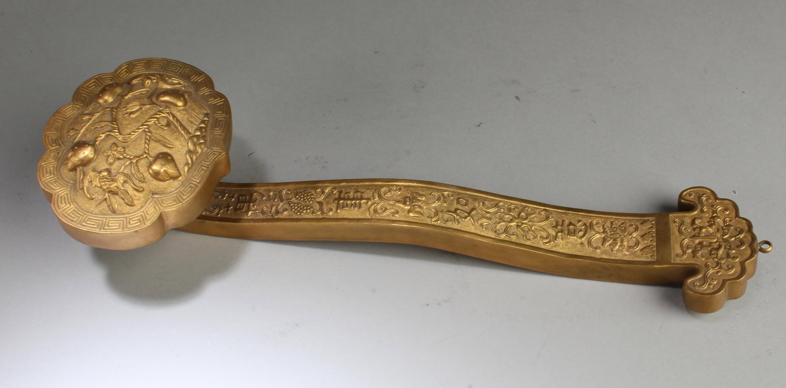 Chinese Gilt Bronze Ruyi Scepter (1 of 3)